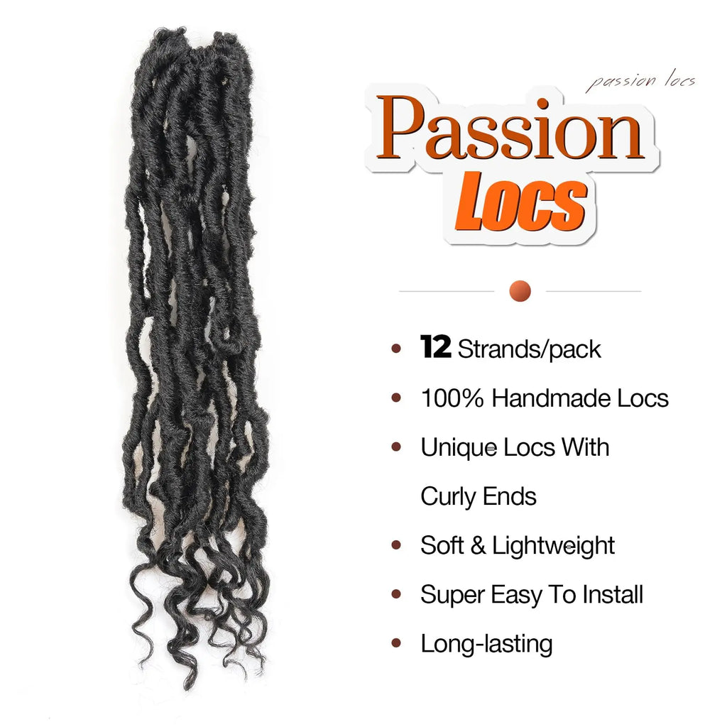 ( US ONLY) FAST SHIPPING PL | Toyotress® Passion Faux Locs Crochet Hair Pre-Looped Curly Faux Locs Hair Extensions Toyotress
