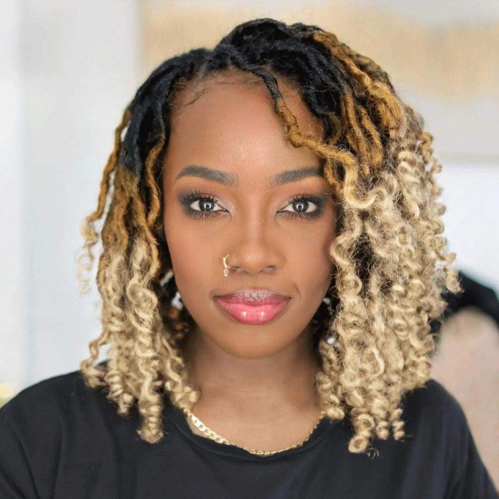 ( US ONLY) FAST SHIPPING PL | Toyotress® Passion Faux Locs Crochet Hair Pre-Looped Curly Faux Locs Hair Extensions Toyotress