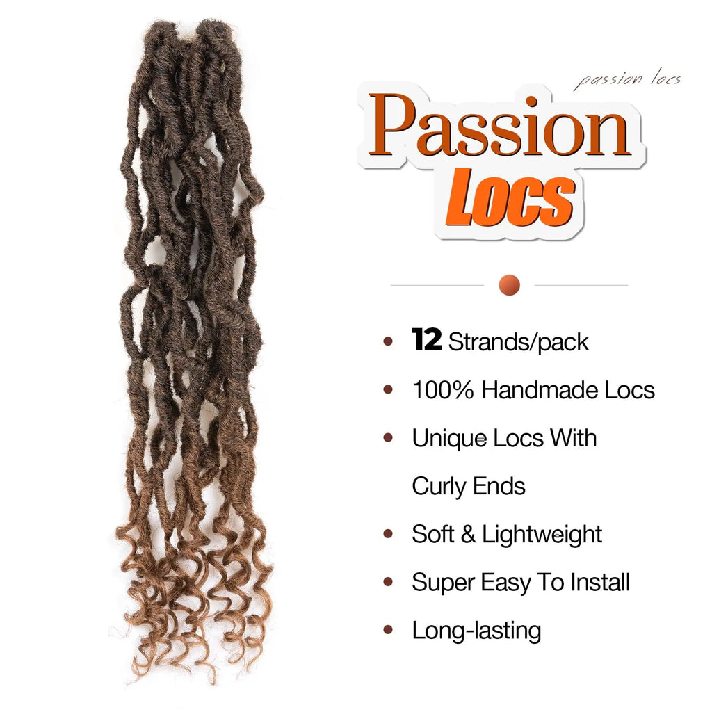 ( US ONLY) FAST SHIPPING PL | Toyotress® Passion Faux Locs Crochet Hair Pre-Looped Curly Faux Locs Hair Extensions Toyotress