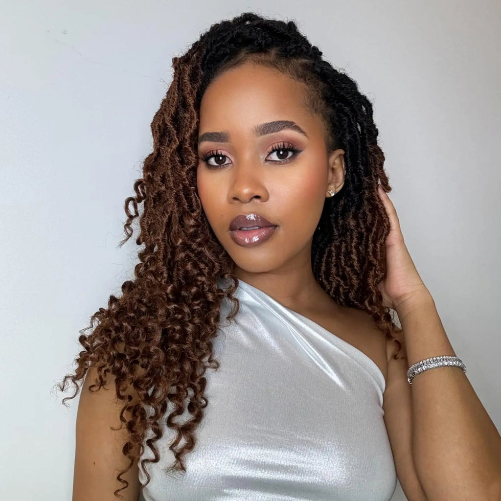 ( US ONLY) FAST SHIPPING PL | Toyotress® Passion Faux Locs Crochet Hair Pre-Looped Curly Faux Locs Hair Extensions Toyotress