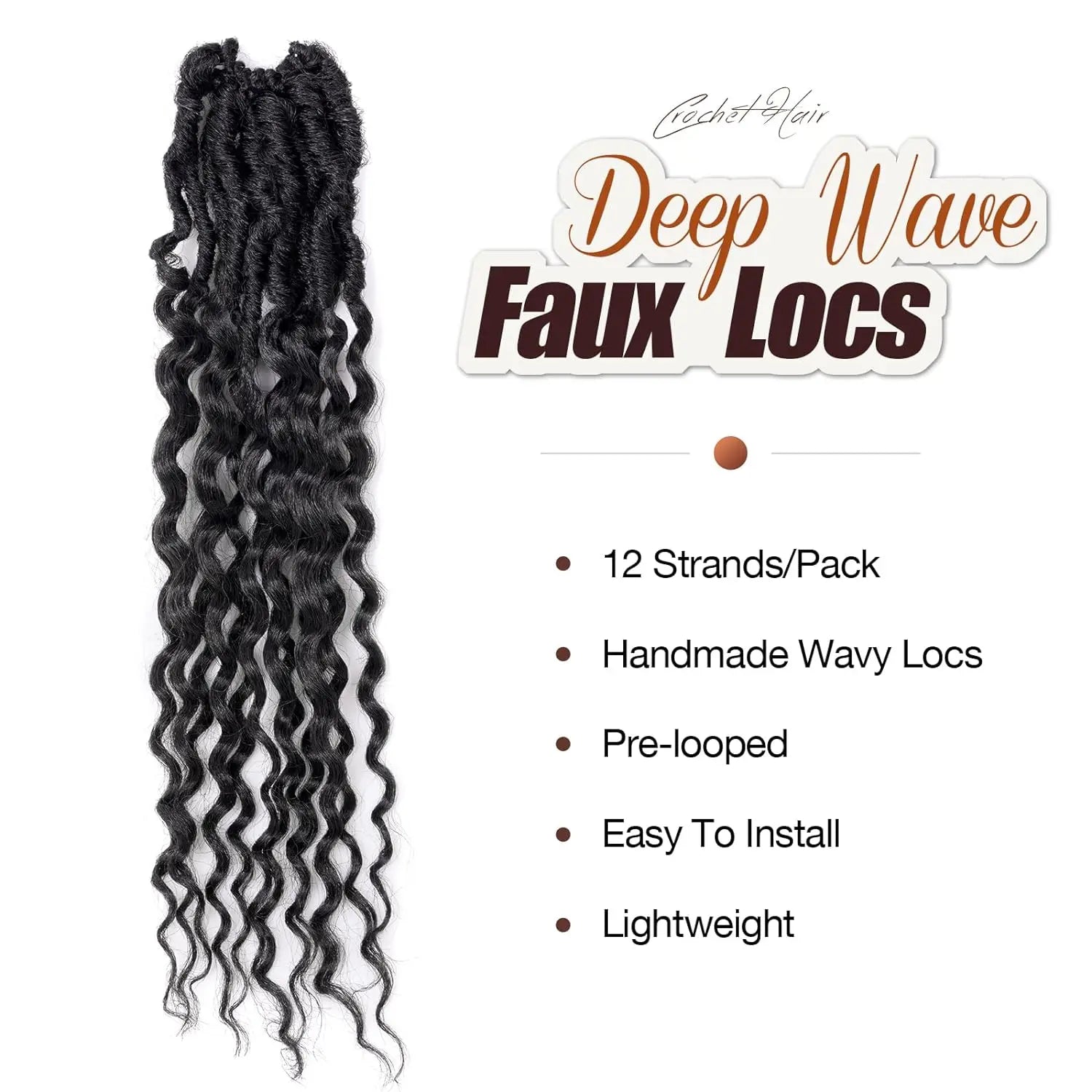 1 Pack PL | Toyotress® Passion Faux Locs Crochet Hair Pre-Looped Curly Faux Locs Hair Extensions Toyotress