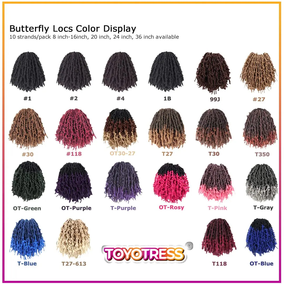 Toyotress Distressed Butterfly Locs Pre-twisted Distressed Synthetic Crochet Hair
