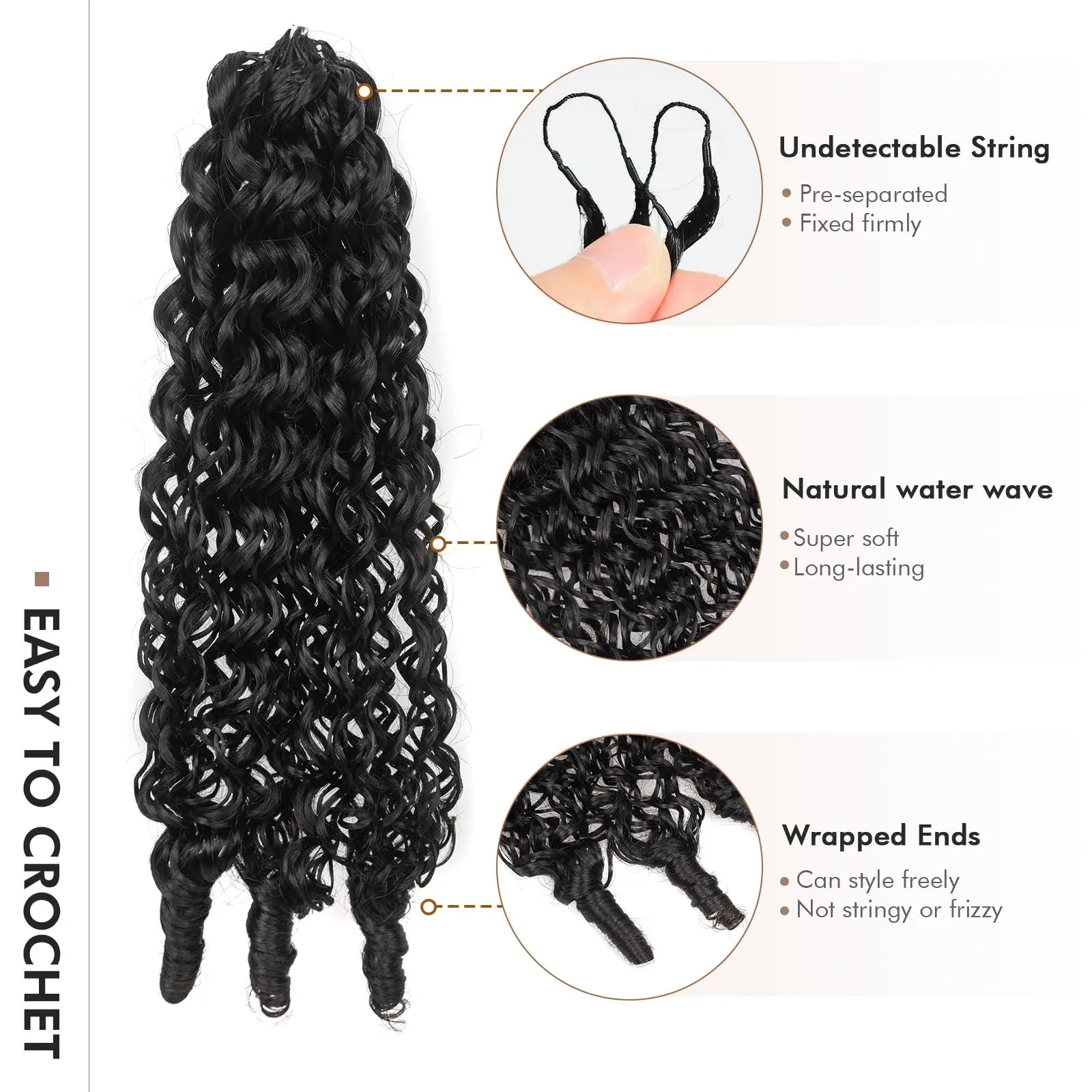 ( US ONLY) FAST SHIPPING HBC丨ToyoTress Burmese Curly Crochet Human Hair - Feather-Line Invisible Knotless Crochet Human Hair Brown Highlight Braiding Hair Toyotress