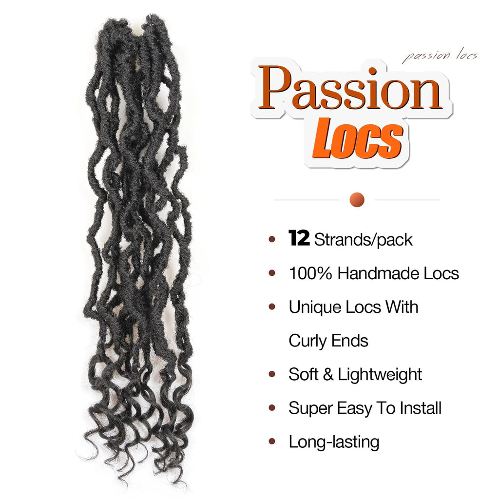 ( US ONLY) FAST SHIPPING PL | Toyotress® Passion Faux Locs Crochet Hair Pre-Looped Curly Faux Locs Hair Extensions Toyotress