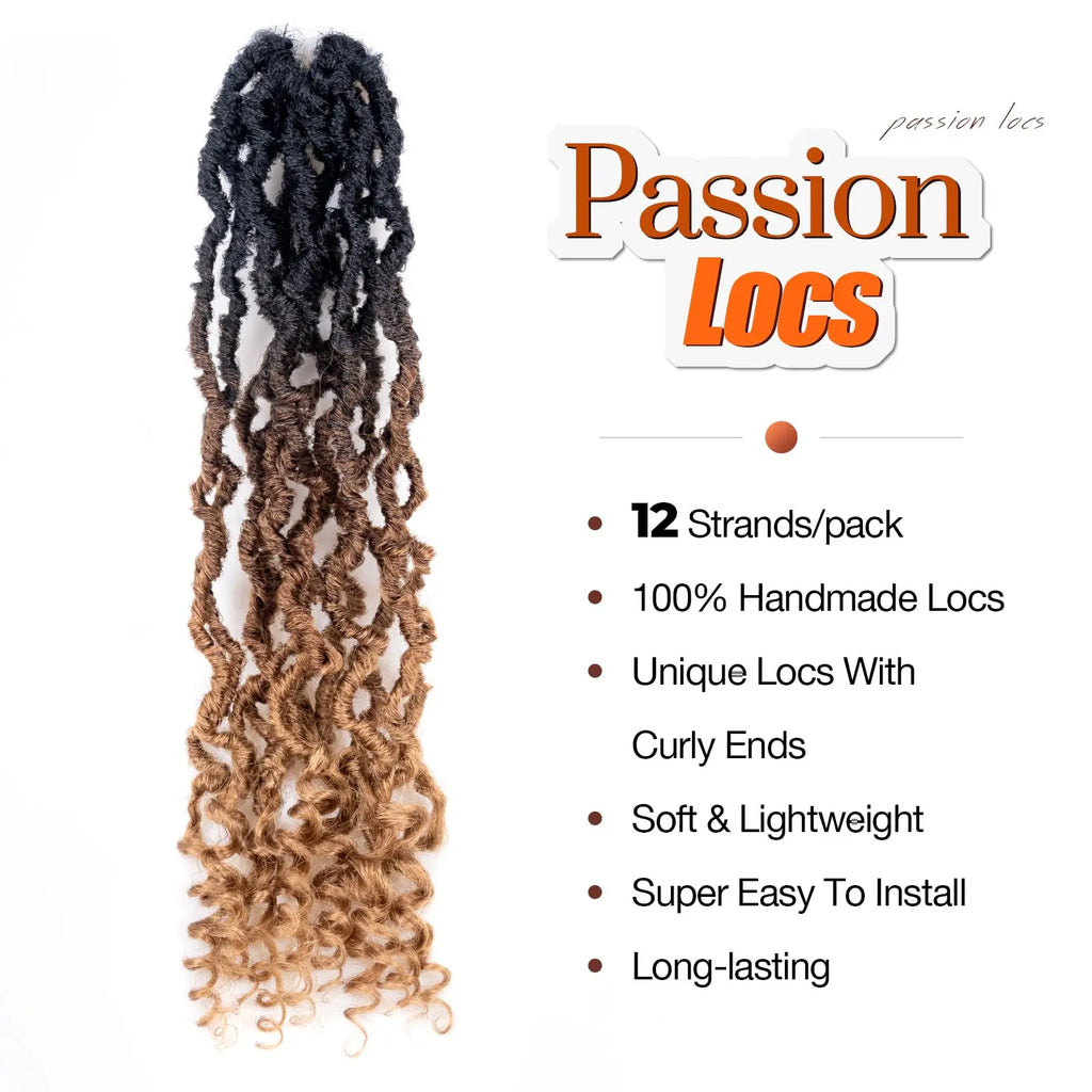 ( US ONLY) FAST SHIPPING PL | Toyotress® Passion Faux Locs Crochet Hair Pre-Looped Curly Faux Locs Hair Extensions Toyotress