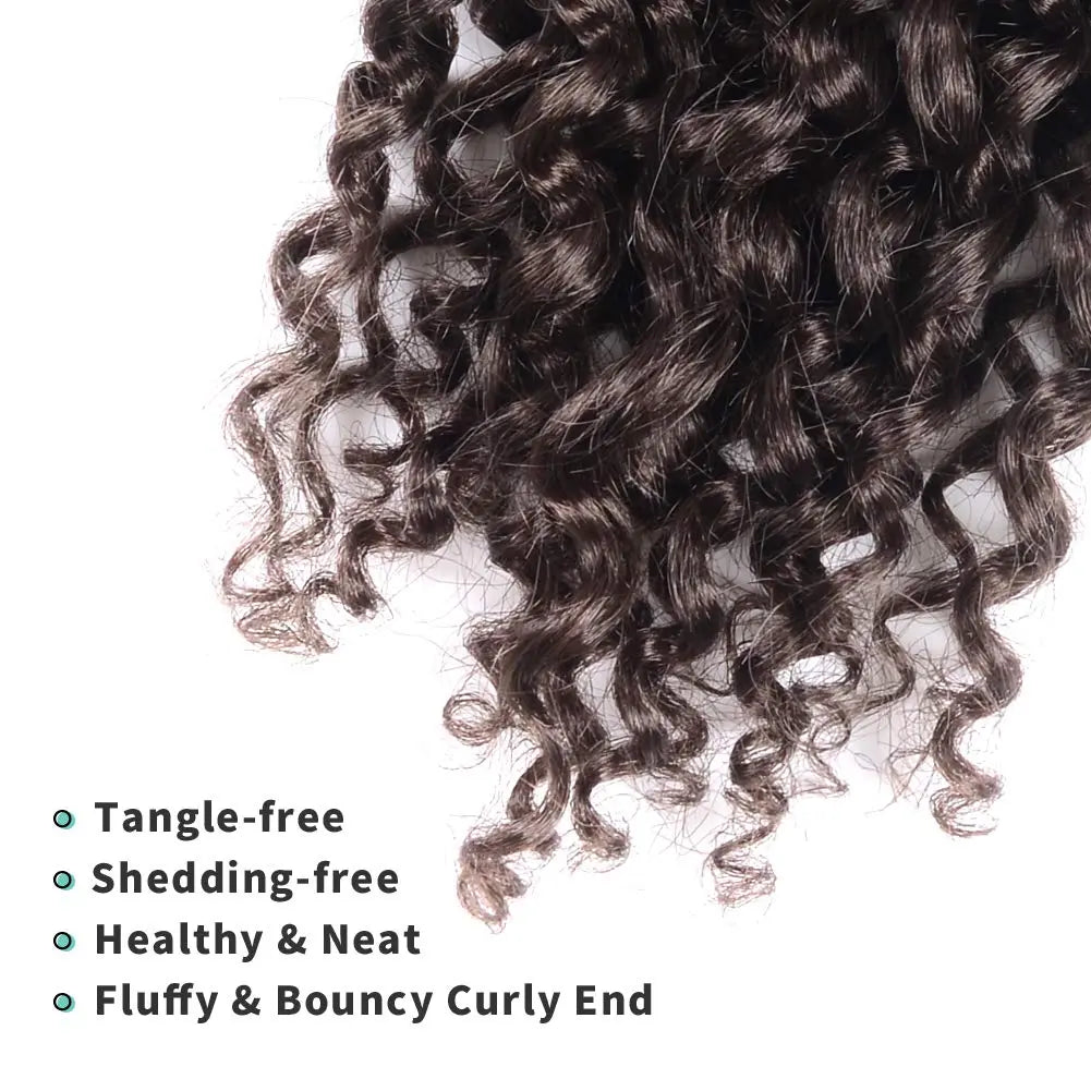 Clearance | TOYOTRESS Water Wave Passion Twist Hair 6/7 Packs - Ombre Orange Water Wave Crochet Braids Synthetic Braiding Hair Extensions Toyotress