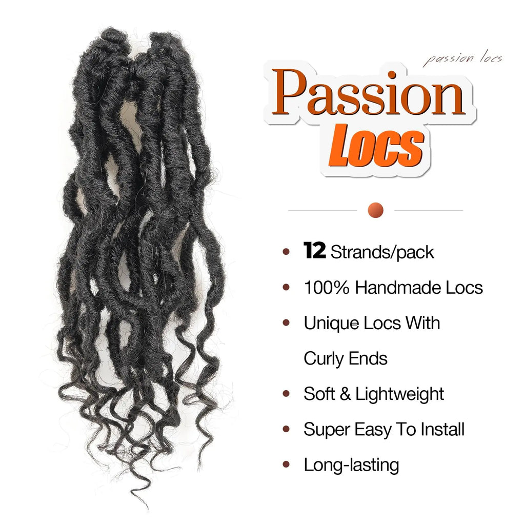 ( US ONLY) FAST SHIPPING PL | Toyotress® Passion Faux Locs Crochet Hair Pre-Looped Curly Faux Locs Hair Extensions Toyotress