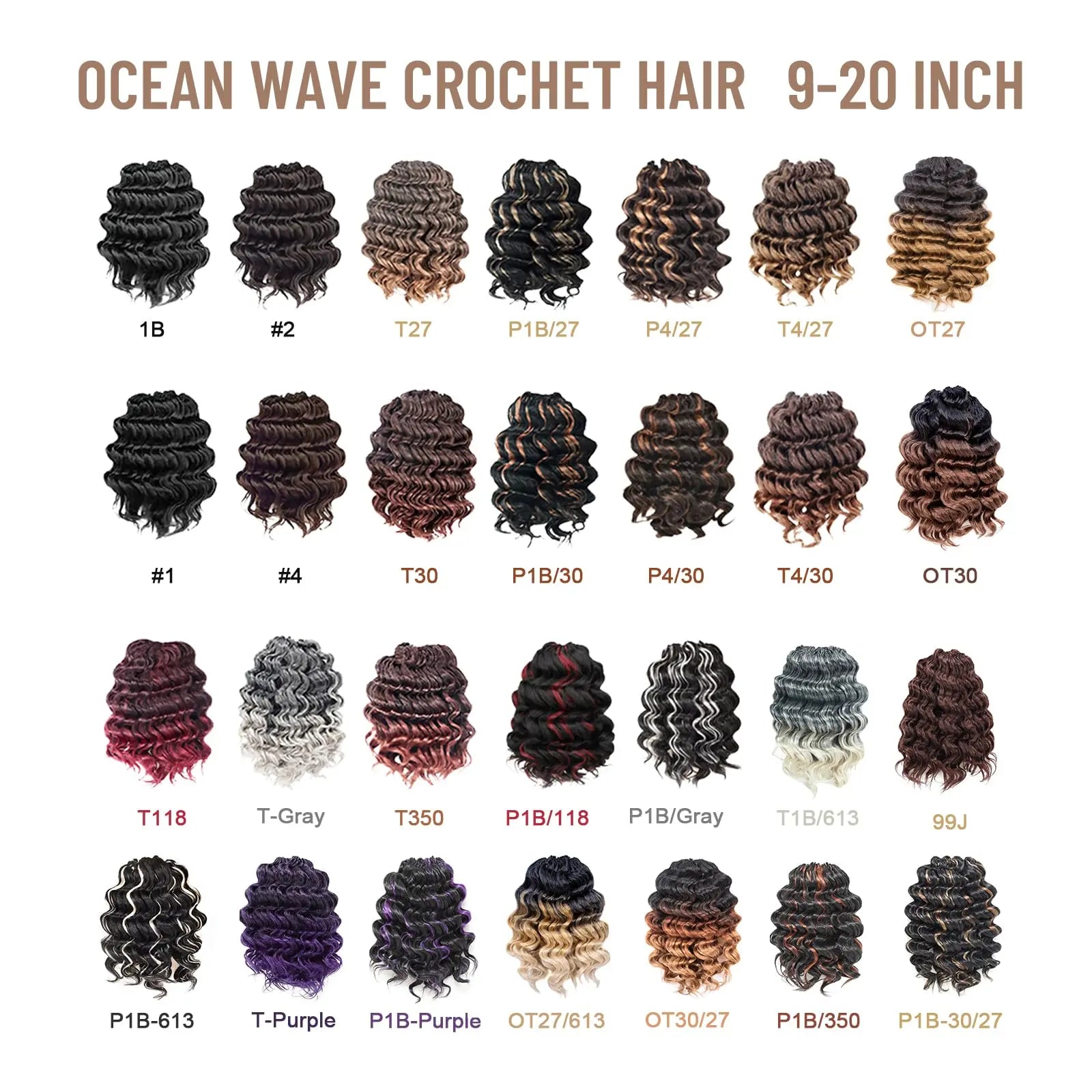 Toyotress Ocean Wave Synthetic Crochet Braiding Hair Extensions