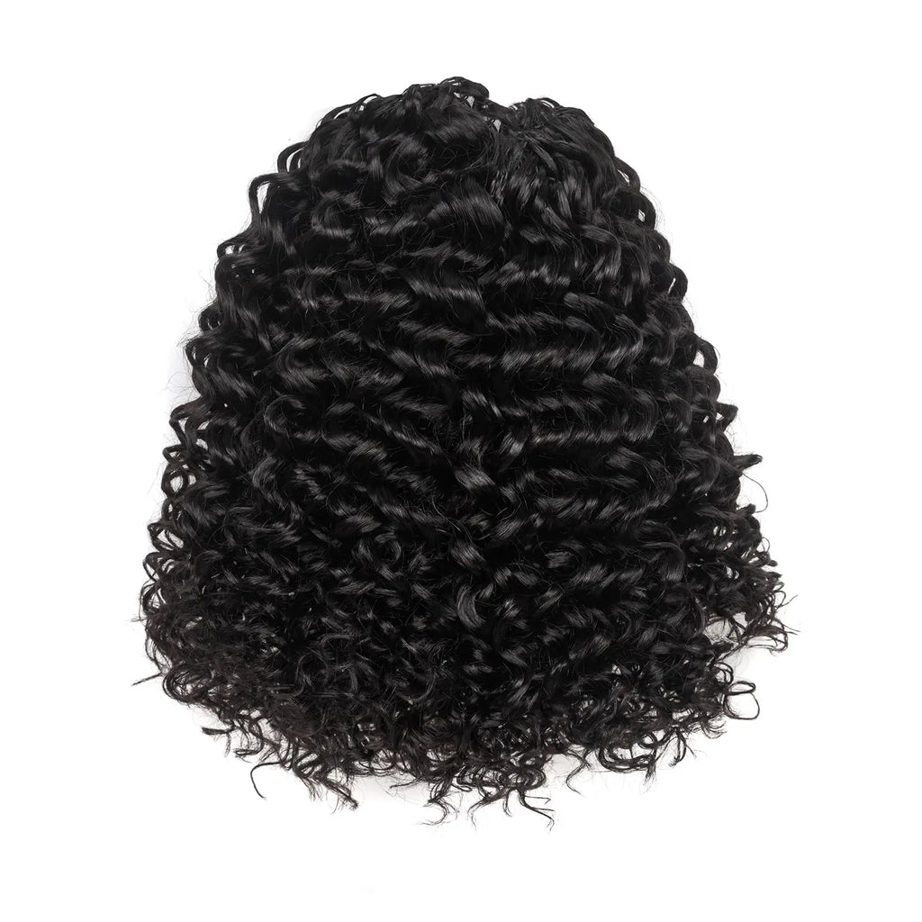 ( US ONLY) FAST SHIPPING丨ToyoTress Human Crochet Hair Kinky Curly - Feather-Line Invisible Knotless Crochet Human Hair For Black Women Brown Highlight Braiding Hair Toyotress
