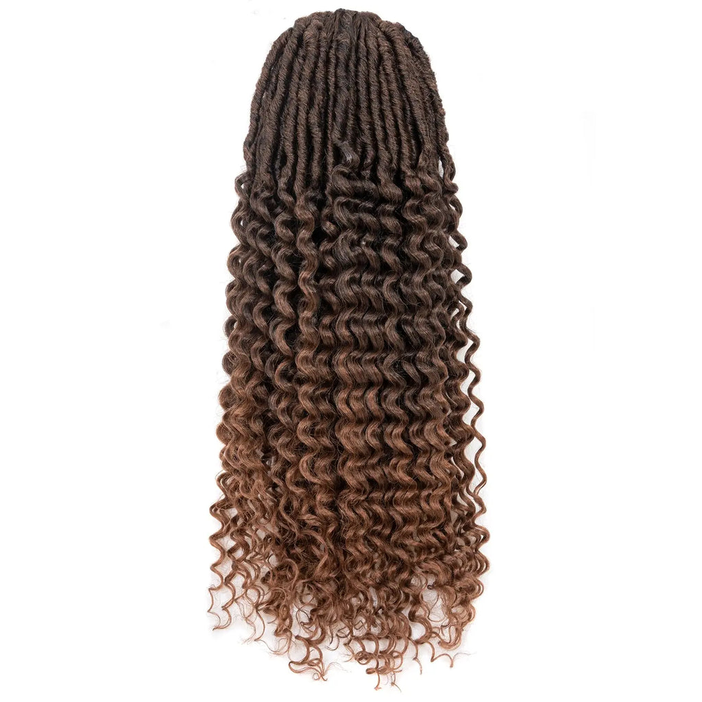 ( US ONLY) FAST SHIPPING DTL | Toyotress® Unique Deep Wave Locs Crochet French Locs With Long Curly Ends Crochet Hair Pre Looped Deep Wave Locs Braiding Hair For Women Toyotress