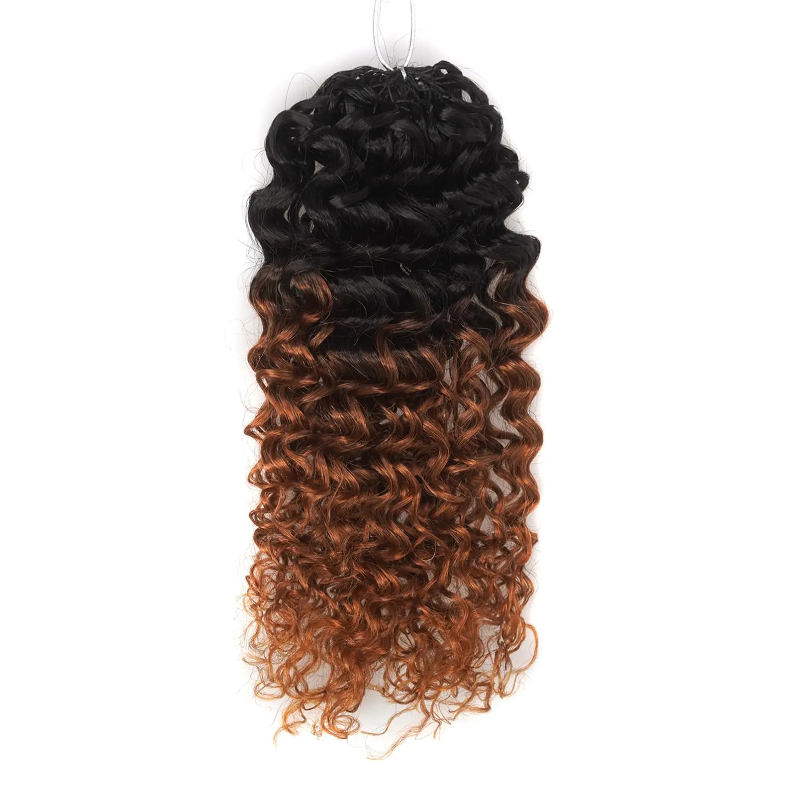 ( US ONLY) FAST SHIPPING丨ToyoTress Human Crochet Hair Kinky Curly - Feather-Line Invisible Knotless Crochet Human Hair For Black Women Brown Highlight Braiding Hair Toyotress