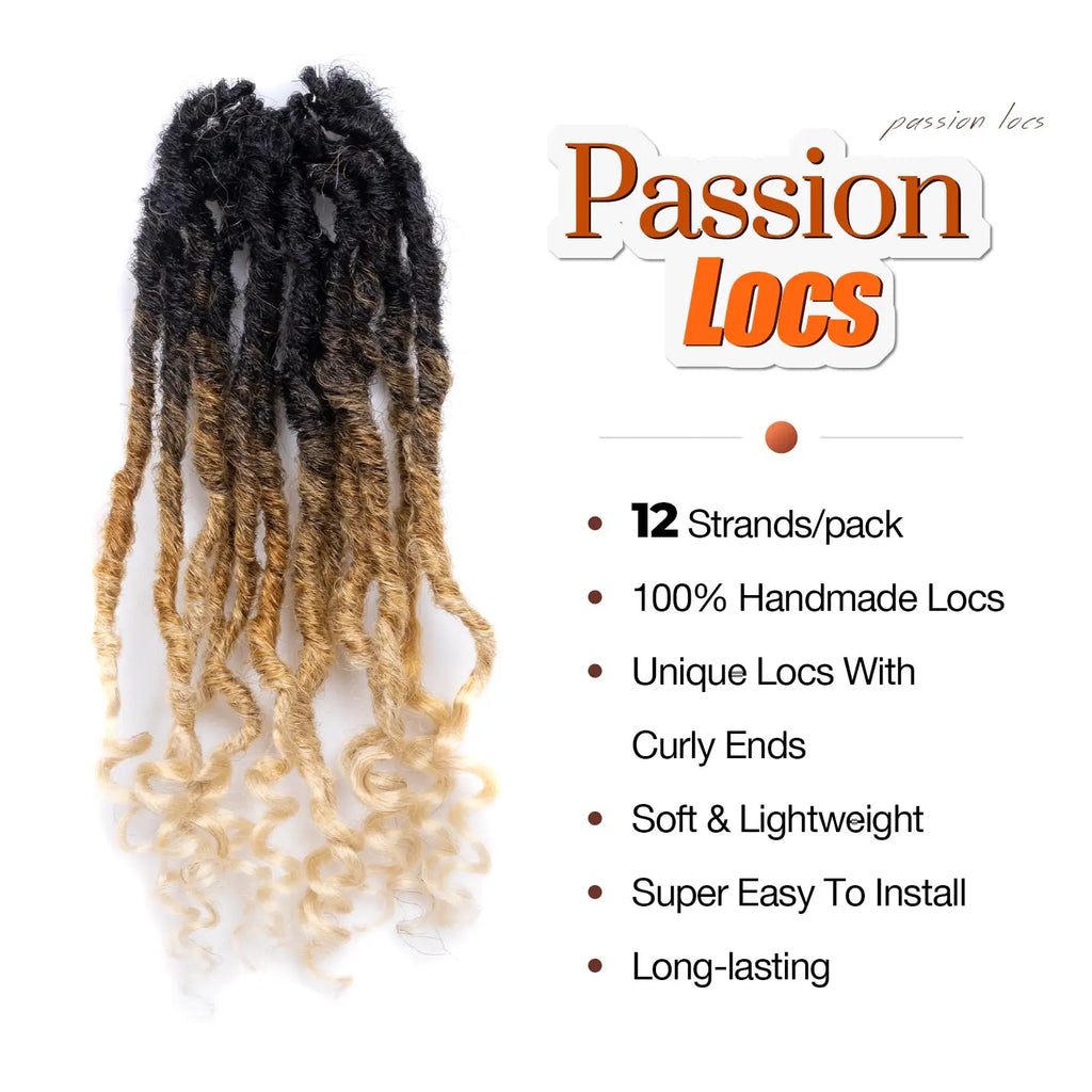( US ONLY) FAST SHIPPING PL | Toyotress® Passion Faux Locs Crochet Hair Pre-Looped Curly Faux Locs Hair Extensions Toyotress