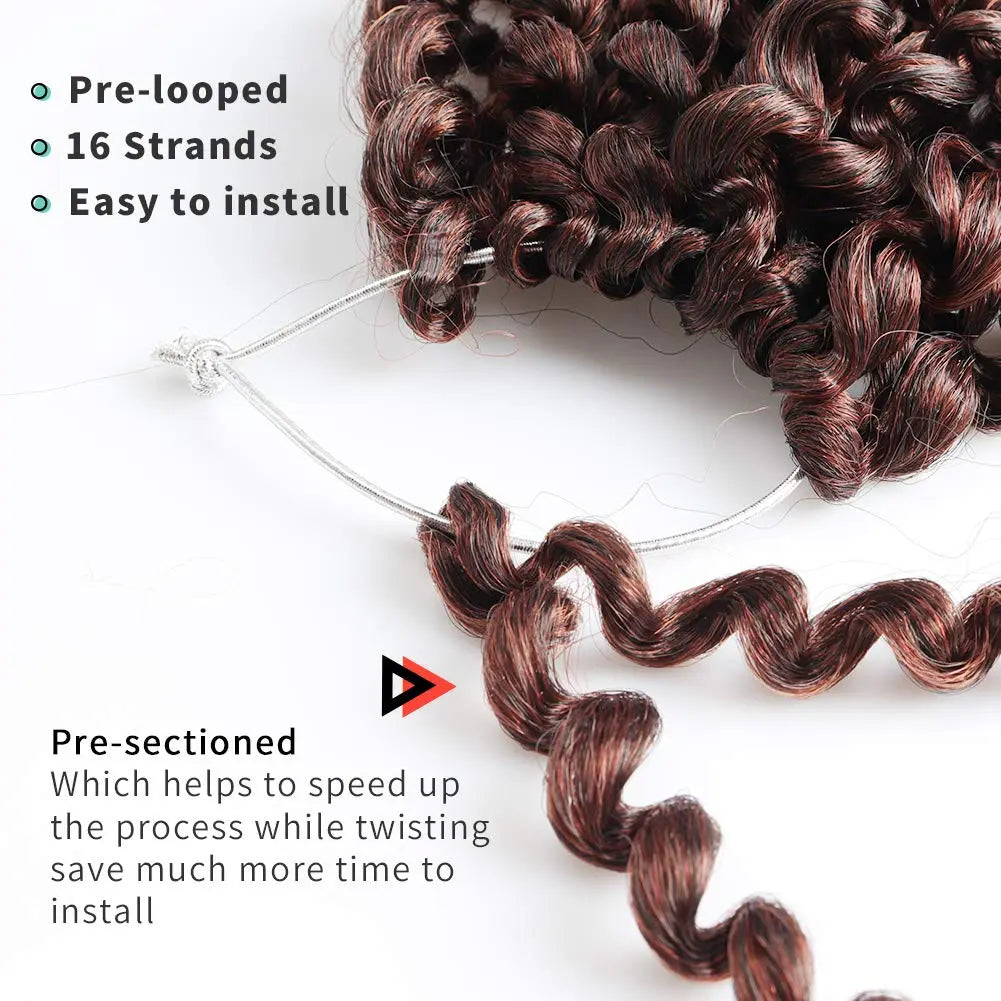 Clearance | TOYOTRESS Water Wave Passion Twist Hair 6/7 Packs - Ombre Orange Water Wave Crochet Braids Synthetic Braiding Hair Extensions Toyotress