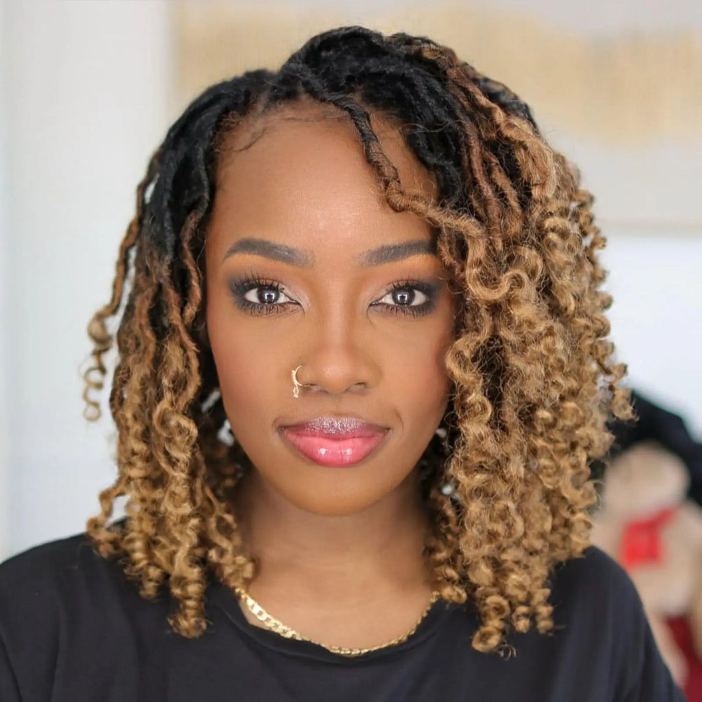( US ONLY) FAST SHIPPING PL | Toyotress® Passion Faux Locs Crochet Hair Pre-Looped Curly Faux Locs Hair Extensions Toyotress