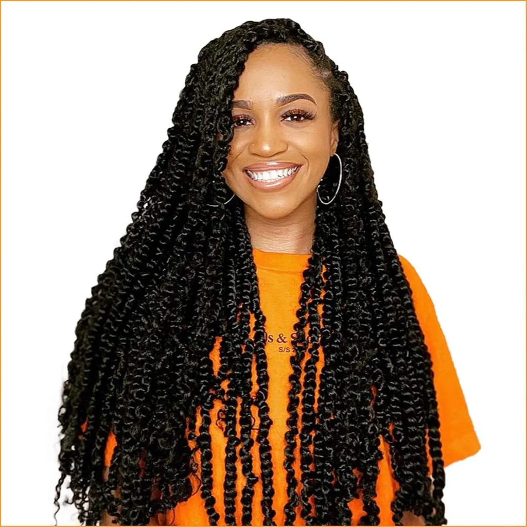 Clearance | TOYOTRESS Water Wave Passion Twist Hair 6/7 Packs - Ombre Orange Water Wave Crochet Braids Synthetic Braiding Hair Extensions Toyotress