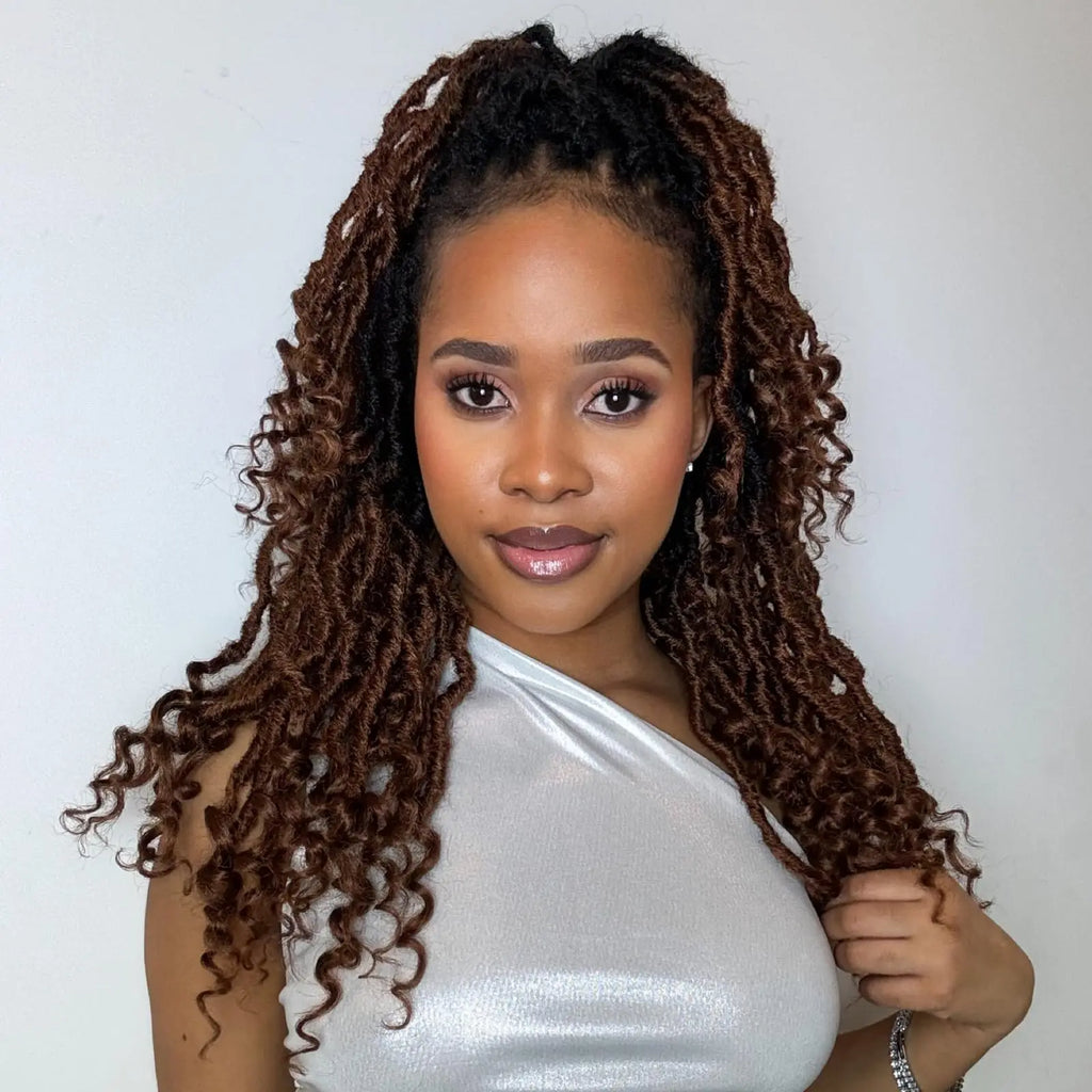 ( US ONLY) FAST SHIPPING PL | Toyotress® Passion Faux Locs Crochet Hair Pre-Looped Curly Faux Locs Hair Extensions Toyotress