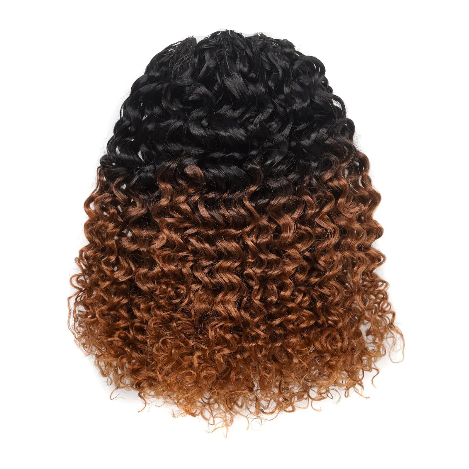 ( US ONLY) FAST SHIPPING丨ToyoTress Human Crochet Hair Kinky Curly - Feather-Line Invisible Knotless Crochet Human Hair For Black Women Brown Highlight Braiding Hair Toyotress