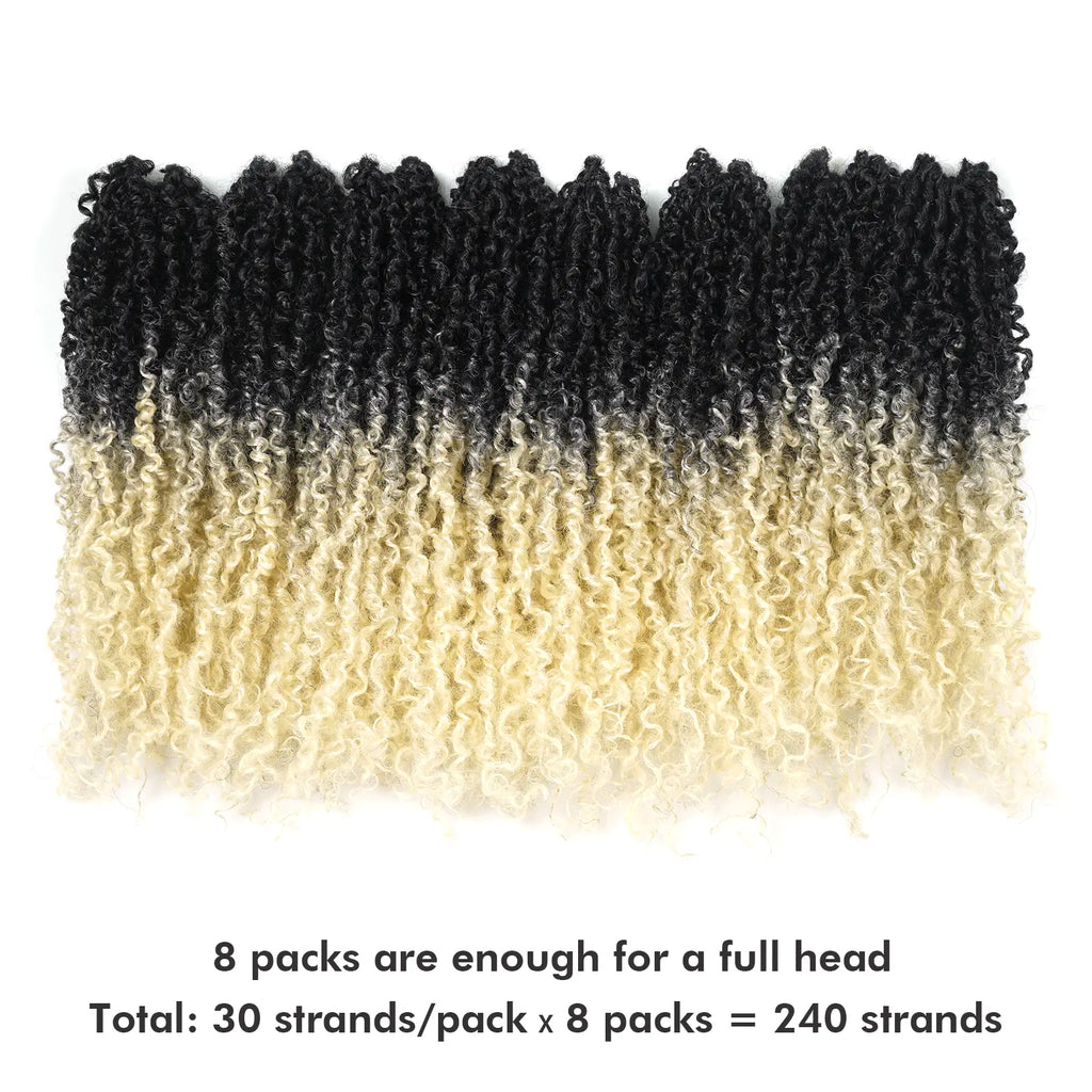 Clearance | Toyotress® Yanky Twist Crochet Hair Mix-color Short Passion Twist Pre Twisted Bob Twist Hair Extensions Toyotress