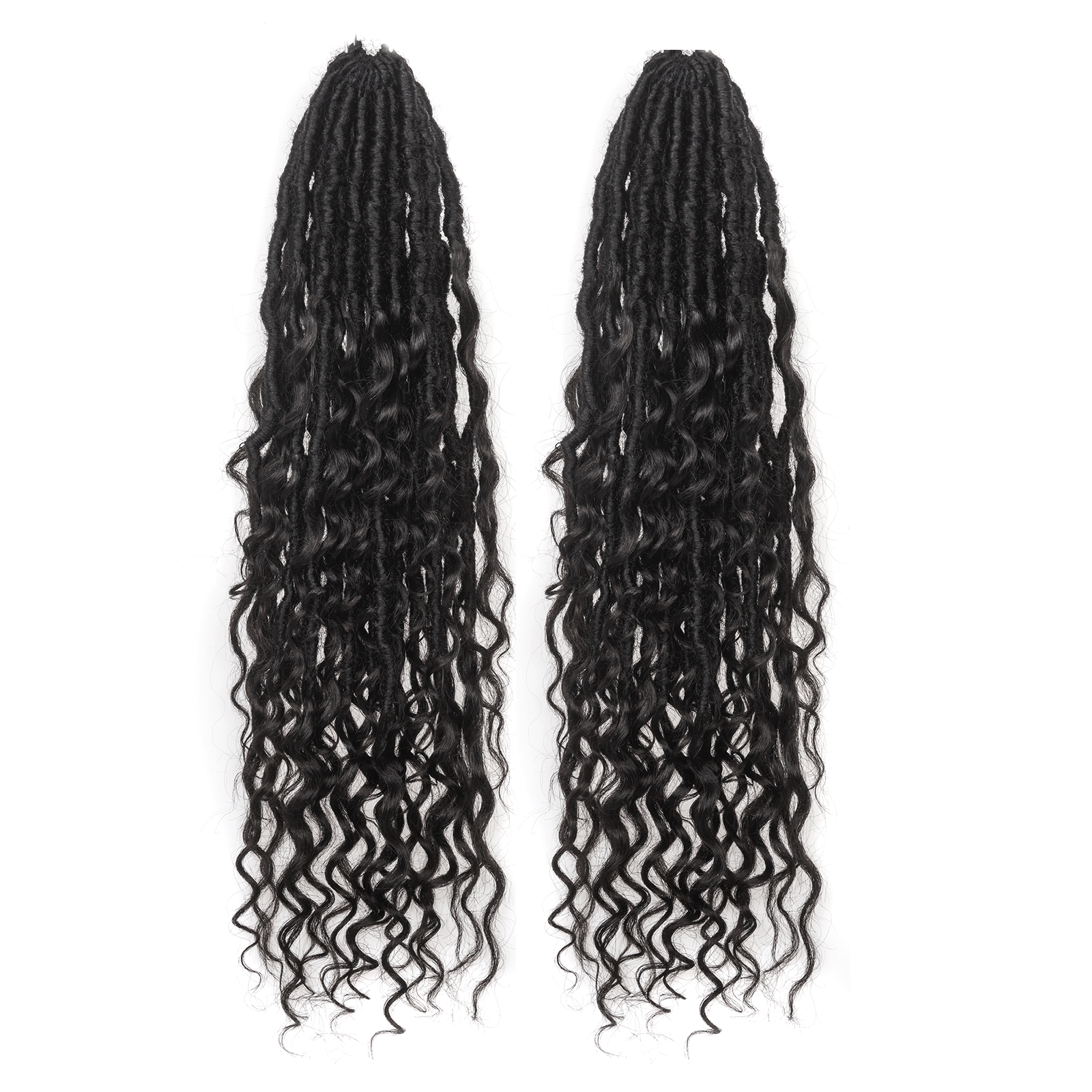 8 Packs | Toyotress® HDBL 100% Human Hair Boho Locs Crochet Braiding Hair Pre-Looped Goddess Dreadlocks With Curly Ends Toyotress
