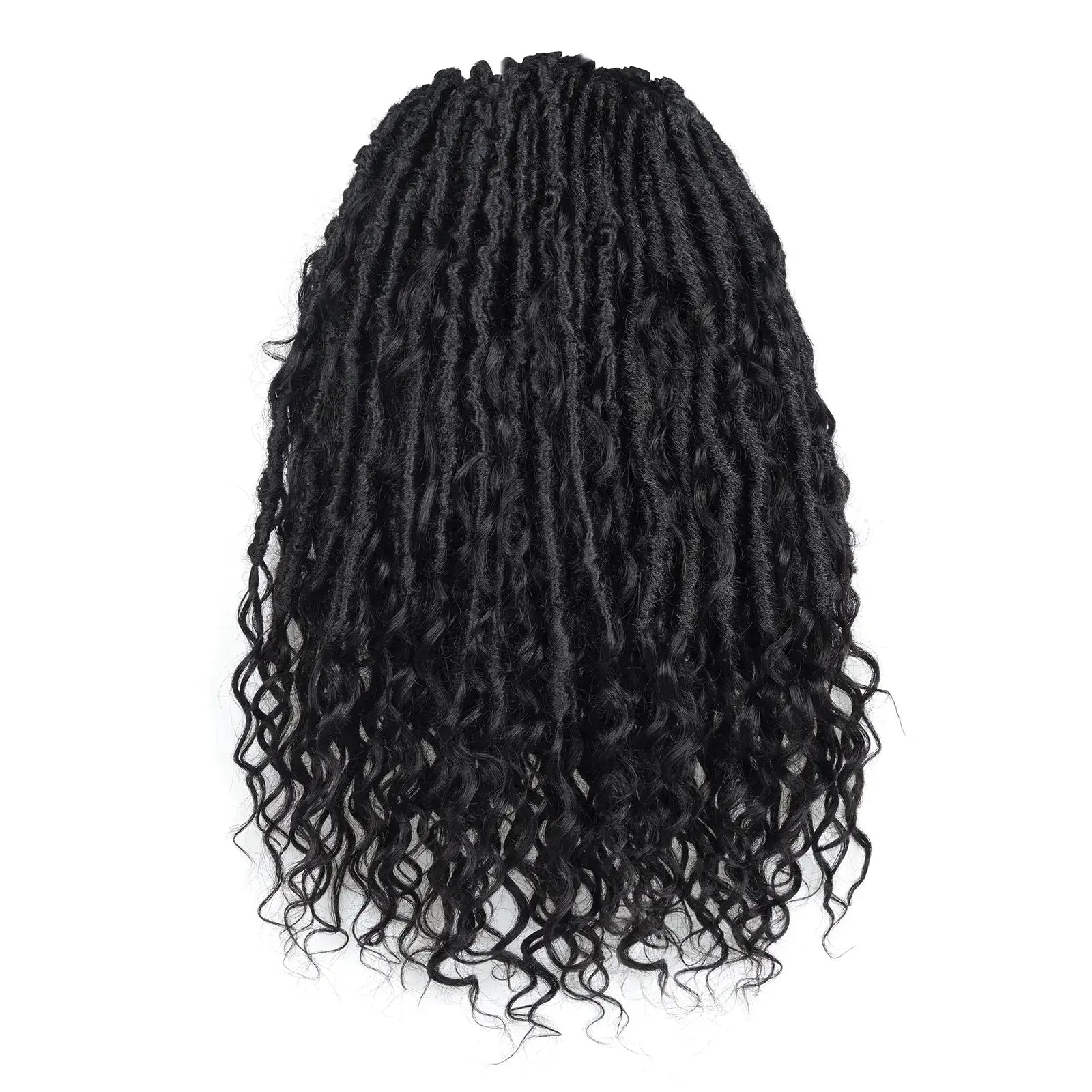 Toyotress Crochet Boho Locs Braiding Hair With Human Hair Curls Pre Looped Goddess Boho Dreadlocks Curly Full Ends Hair Extensions