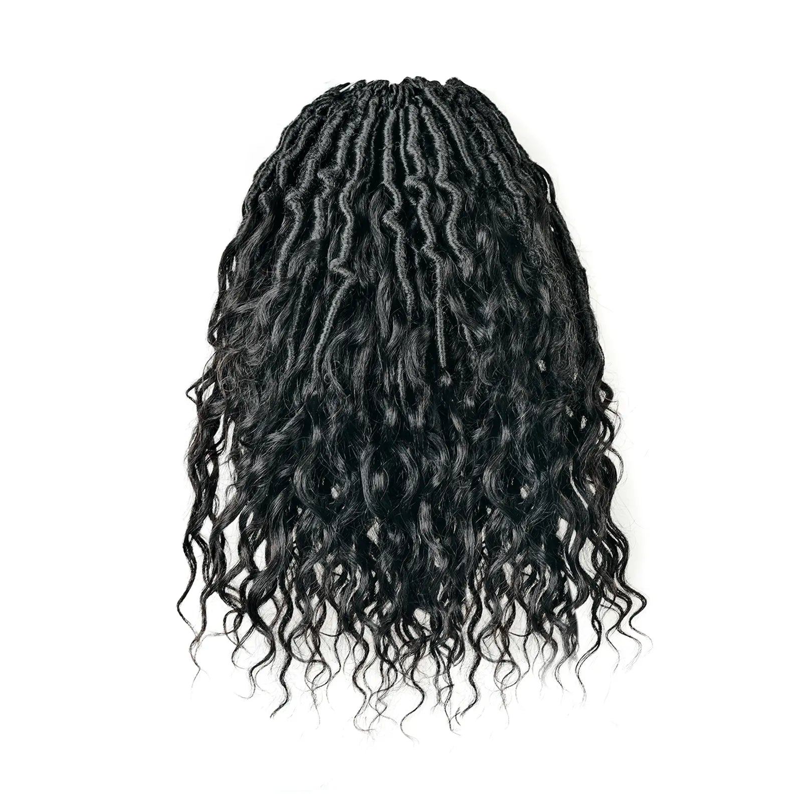 Toyotress Crochet Boho Locs Braiding Hair With Human Hair Curls Pre Looped Goddess Boho Dreadlocks Curly Full Ends Hair Extensions