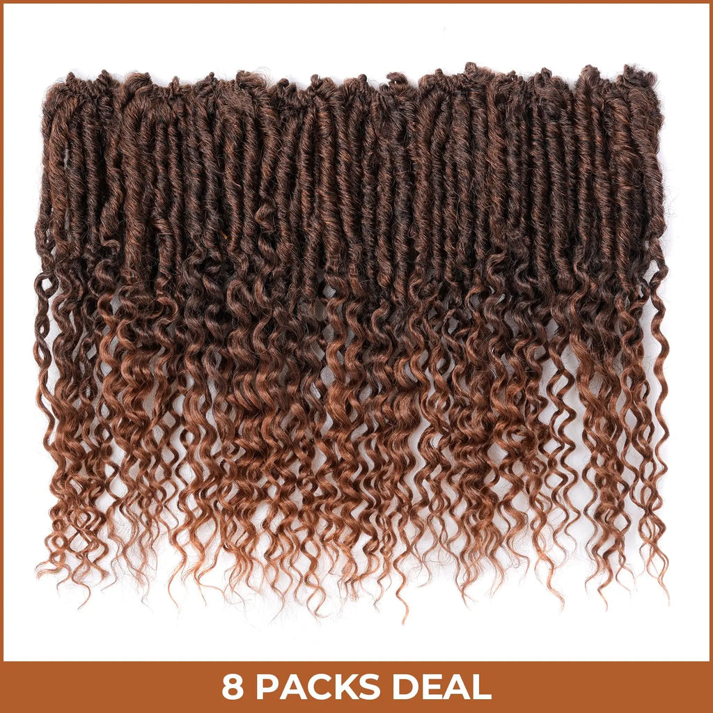 ( US ONLY) FAST SHIPPING DTL | Toyotress® Unique Deep Wave Locs Crochet French Locs With Long Curly Ends Crochet Hair Pre Looped Deep Wave Locs Braiding Hair For Women Toyotress