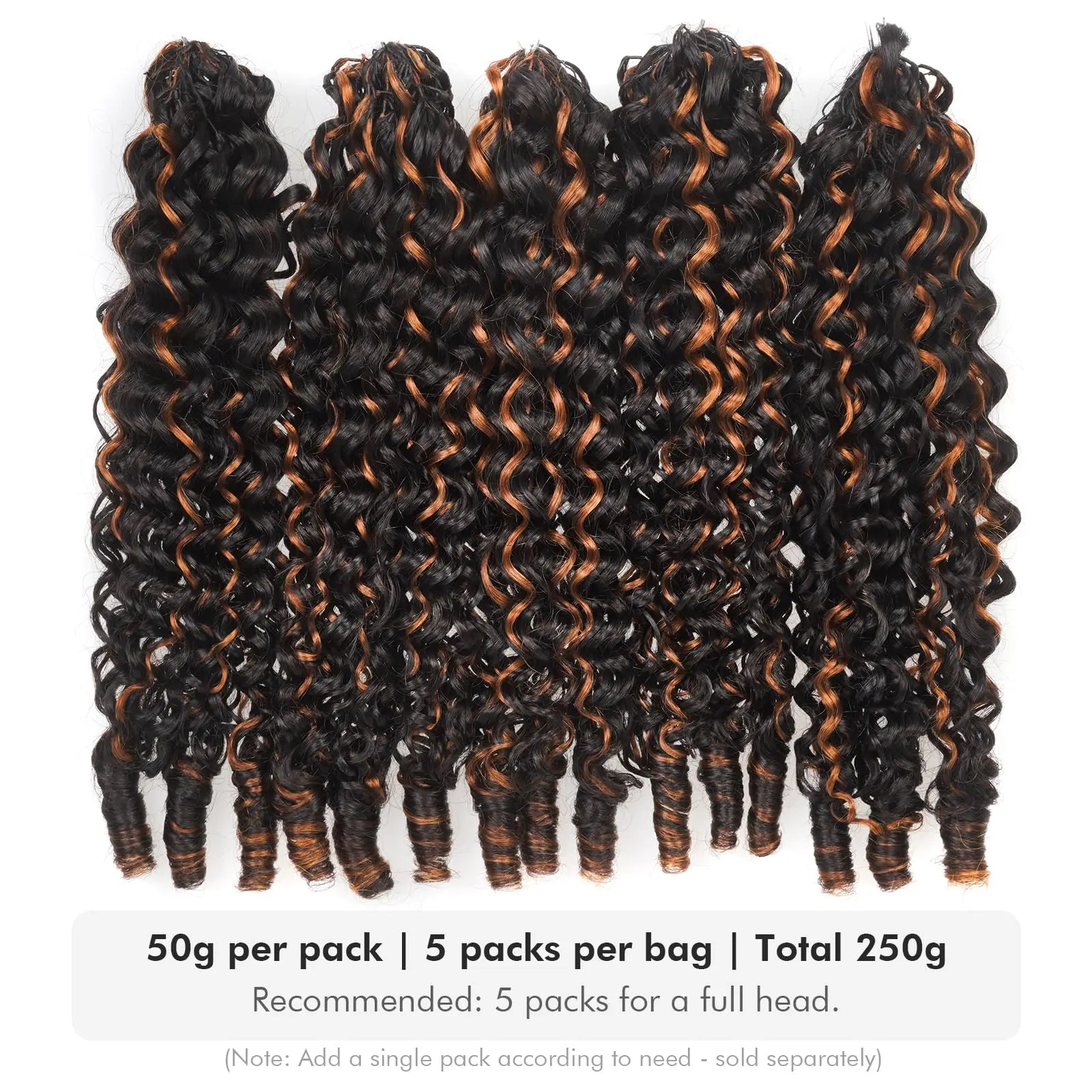 ( US ONLY) FAST SHIPPING HBC丨ToyoTress Burmese Curly Crochet Human Hair - Feather-Line Invisible Knotless Crochet Human Hair Brown Highlight Braiding Hair Toyotress
