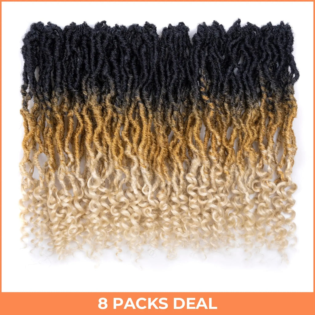 ( US ONLY) FAST SHIPPING PL | Toyotress® Passion Faux Locs Crochet Hair Pre-Looped Curly Faux Locs Hair Extensions Toyotress