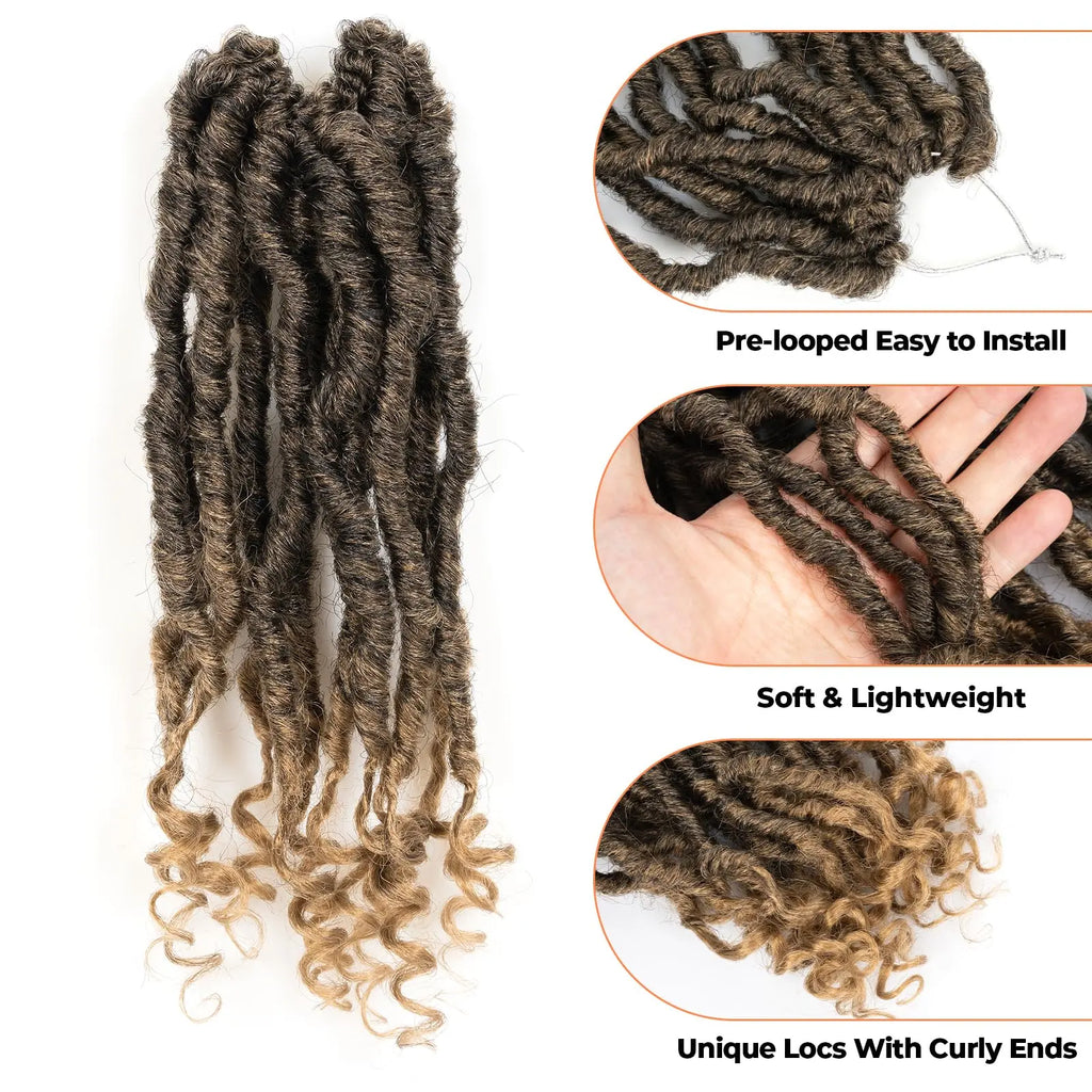 ( US ONLY) FAST SHIPPING PL | Toyotress® Passion Faux Locs Crochet Hair Pre-Looped Curly Faux Locs Hair Extensions Toyotress