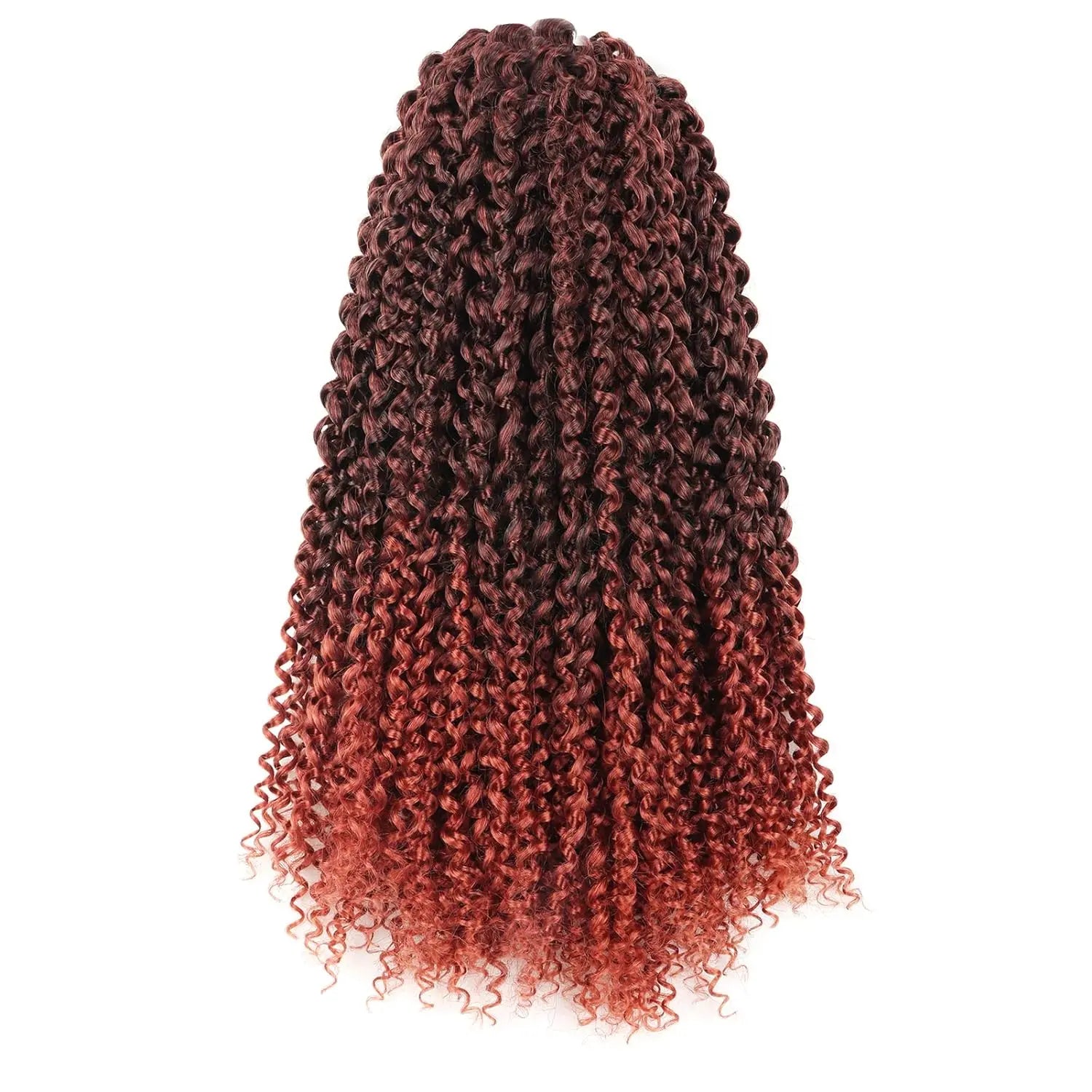 Clearance | TOYOTRESS Water Wave Passion Twist Hair 6/7 Packs - Ombre Orange Water Wave Crochet Braids Synthetic Braiding Hair Extensions Toyotress
