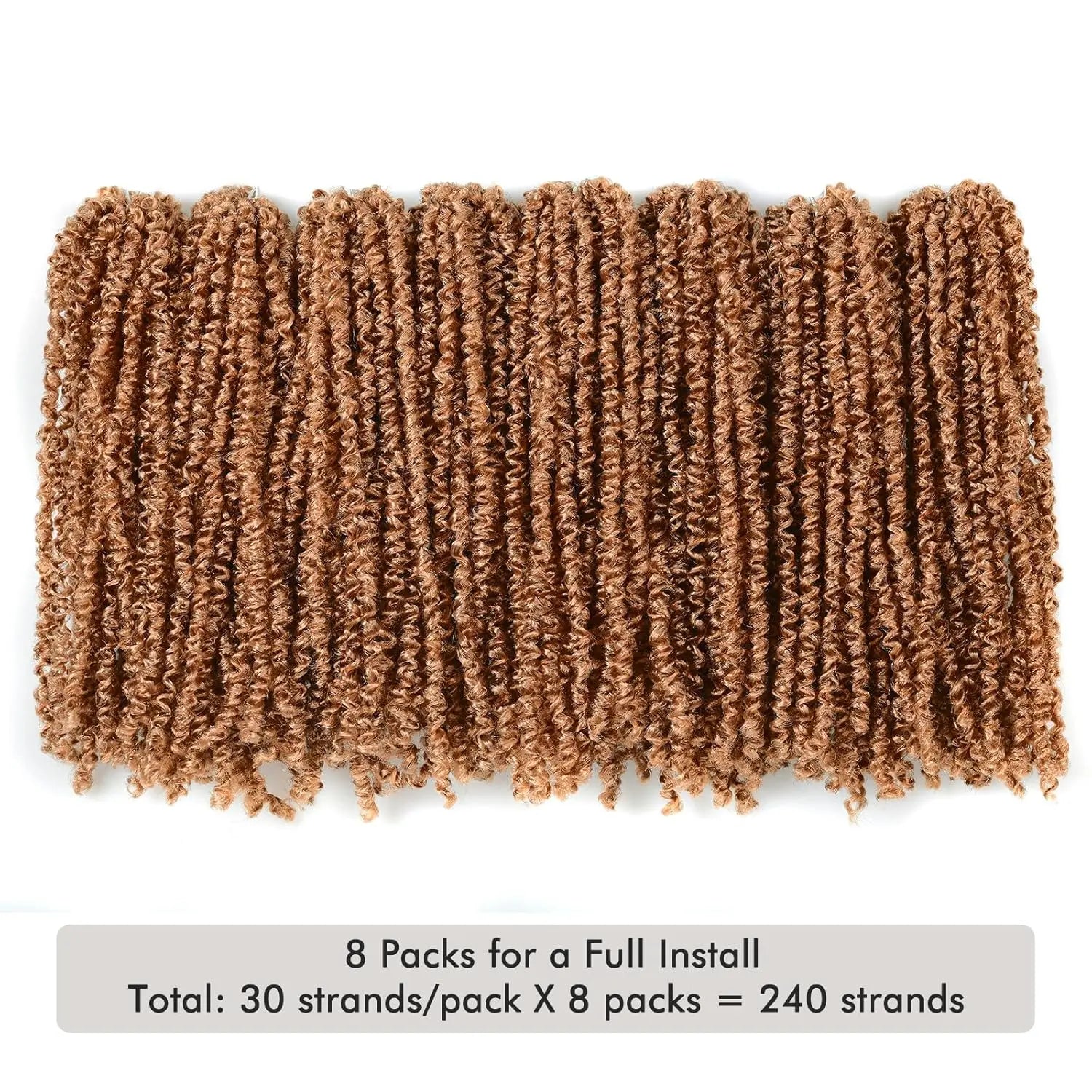 ( US ONLY) FAST SHIPPING丨ToyoTress® Micro Kinky Twist Crochet Hair - 8 Packs (240 Strands) Natural Black Mini Spring Passion Twist Crochet Braids Synthetic Braiding Hair Extensions Toyotress