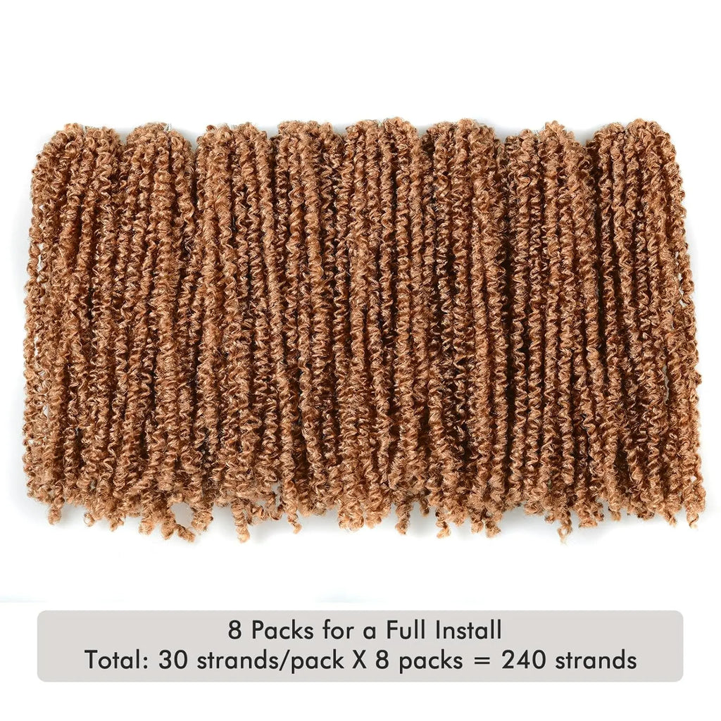 ( US ONLY) FAST SHIPPING丨ToyoTress® Micro Kinky Twist Crochet Hair - 8 Packs (240 Strands) Natural Black Mini Spring Passion Twist Crochet Braids Synthetic Braiding Hair Extensions Toyotress
