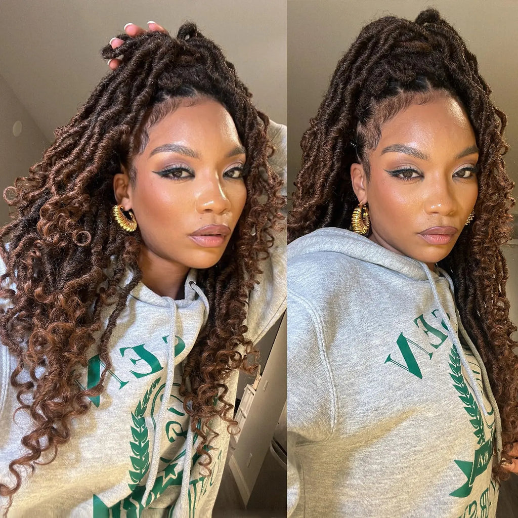 ( US ONLY) FAST SHIPPING PL | Toyotress® Passion Faux Locs Crochet Hair Pre-Looped Curly Faux Locs Hair Extensions Toyotress