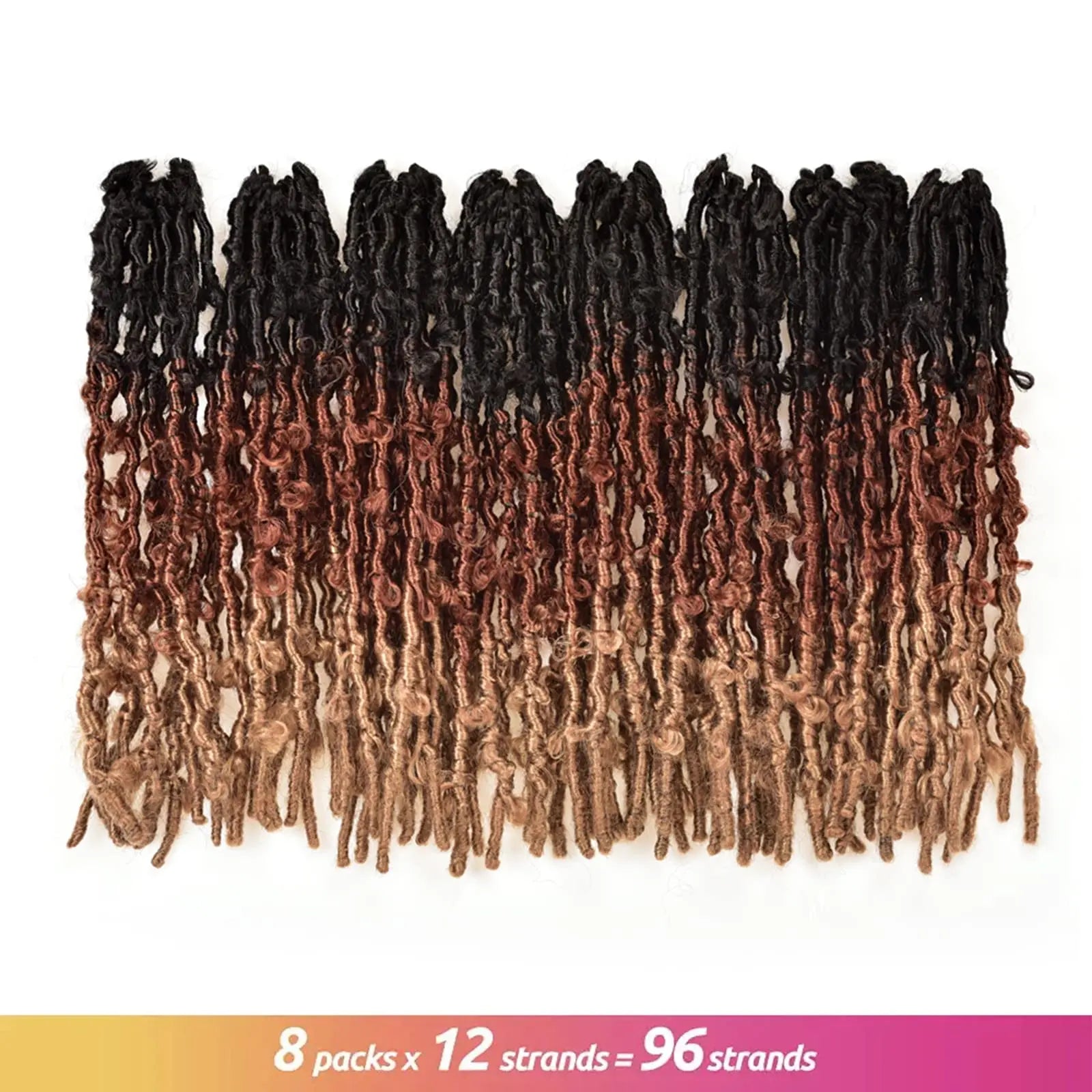 Toyotress Distressed Butterfly Locs Pre-twisted Distressed Synthetic Crochet Hair