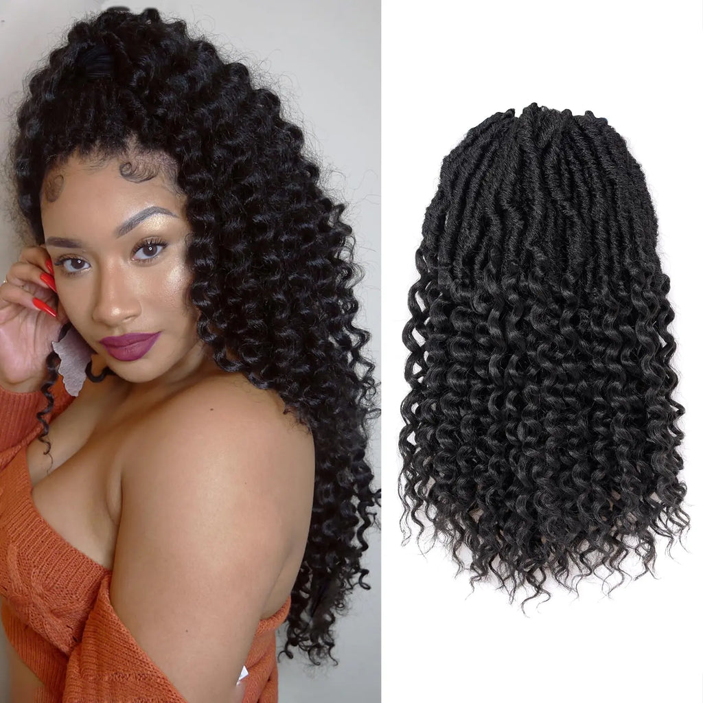 ( US ONLY) FAST SHIPPING DTL | Toyotress® Unique Deep Wave Locs Crochet French Locs With Long Curly Ends Crochet Hair Pre Looped Deep Wave Locs Braiding Hair For Women Toyotress