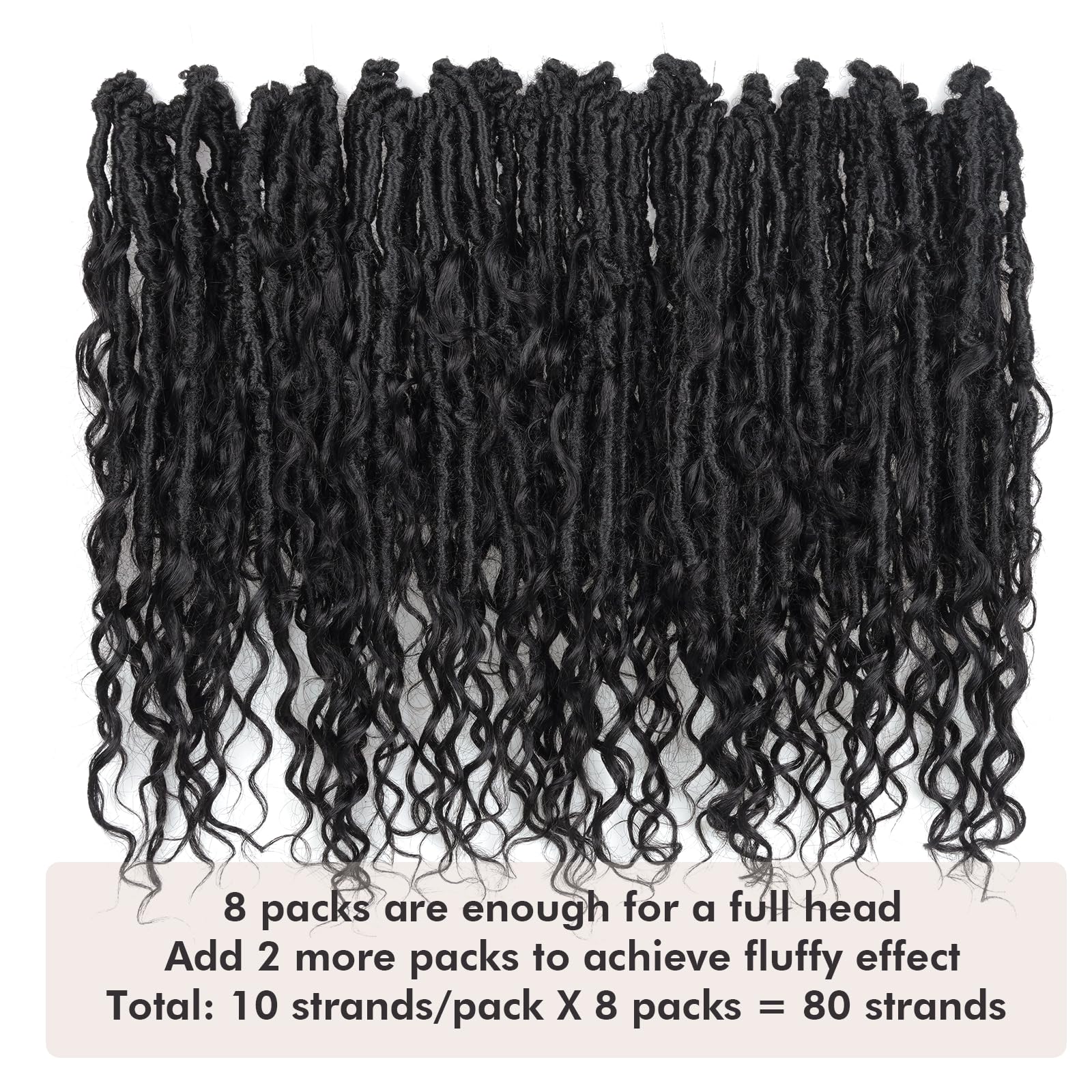 ( US ONLY) FAST SHIPPING Updated Boho Locs With Human Hair Curls | Hand Twisted Pre-Looped Crochet Locs, Boho Faux Locs Crochet Braids Human Braiding Hair