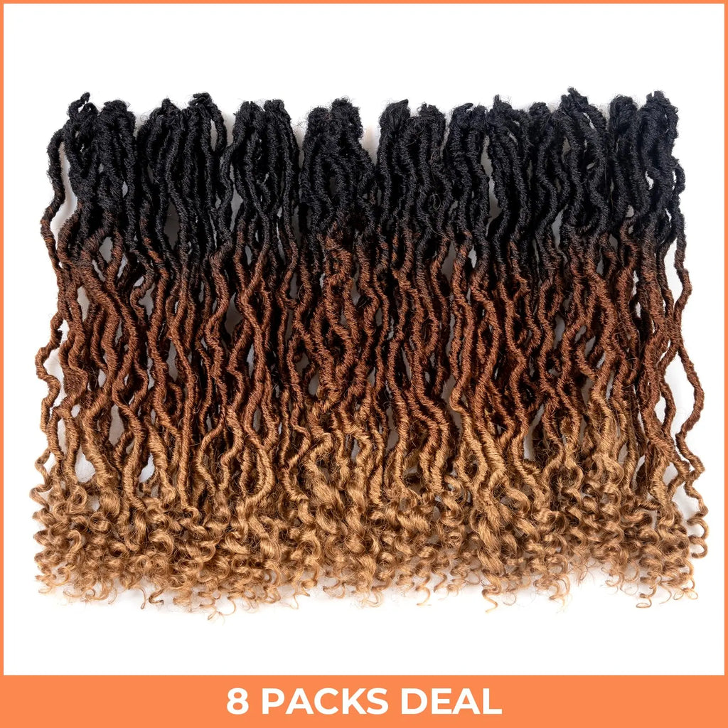 ( US ONLY) FAST SHIPPING PL | Toyotress® Passion Faux Locs Crochet Hair Pre-Looped Curly Faux Locs Hair Extensions Toyotress