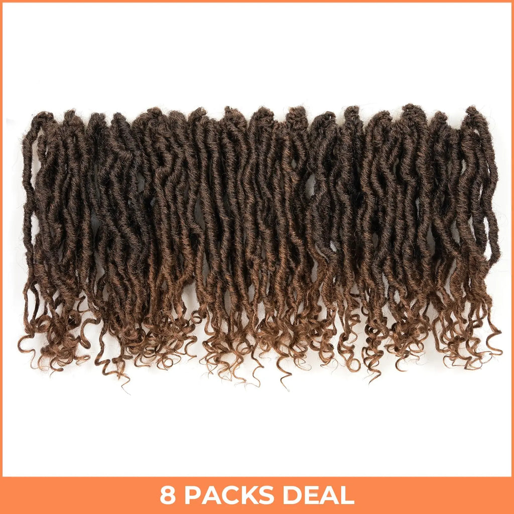 ( US ONLY) FAST SHIPPING PL | Toyotress® Passion Faux Locs Crochet Hair Pre-Looped Curly Faux Locs Hair Extensions Toyotress