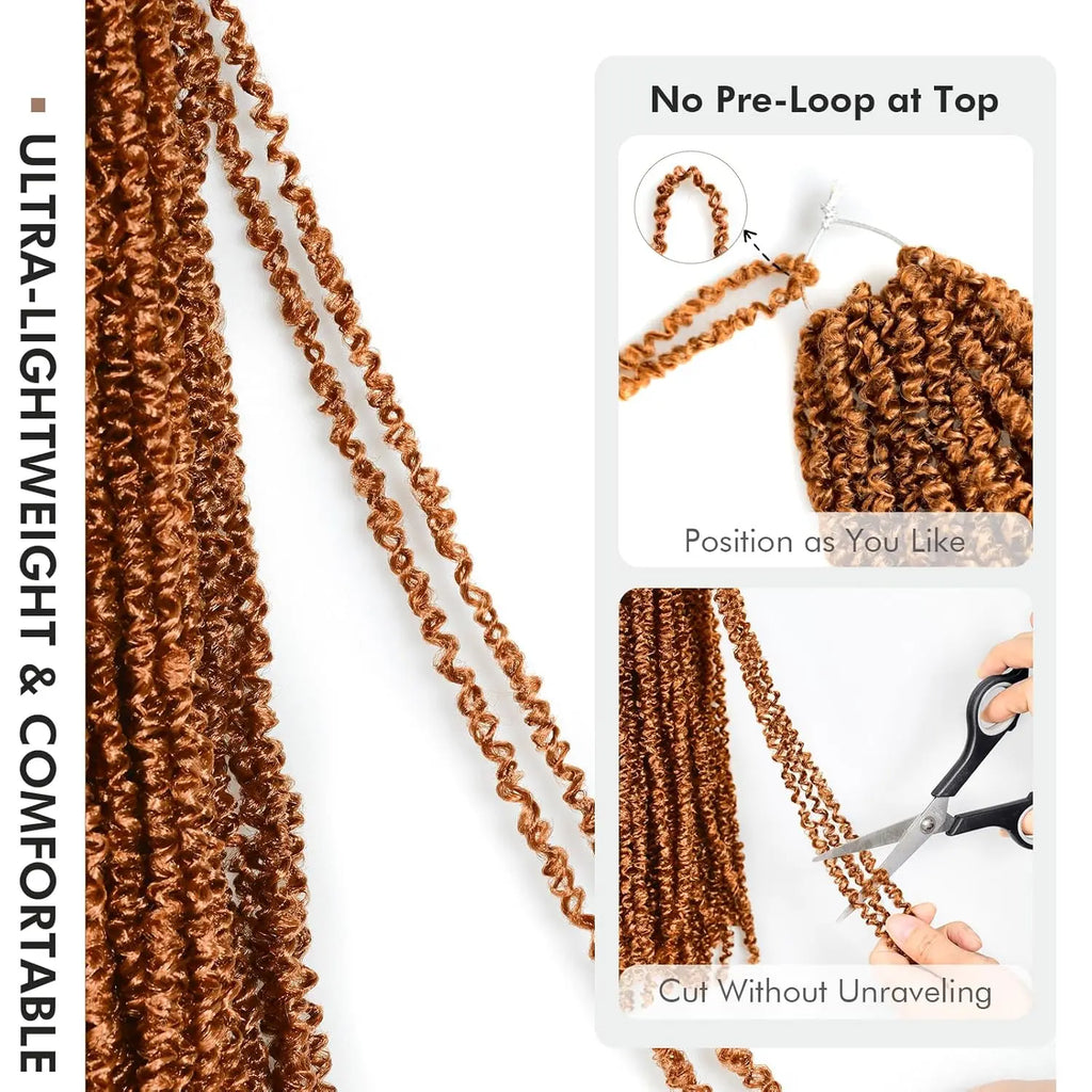 ( US ONLY) FAST SHIPPING丨ToyoTress® Micro Kinky Twist Crochet Hair - 8 Packs (240 Strands) Natural Black Mini Spring Passion Twist Crochet Braids Synthetic Braiding Hair Extensions Toyotress