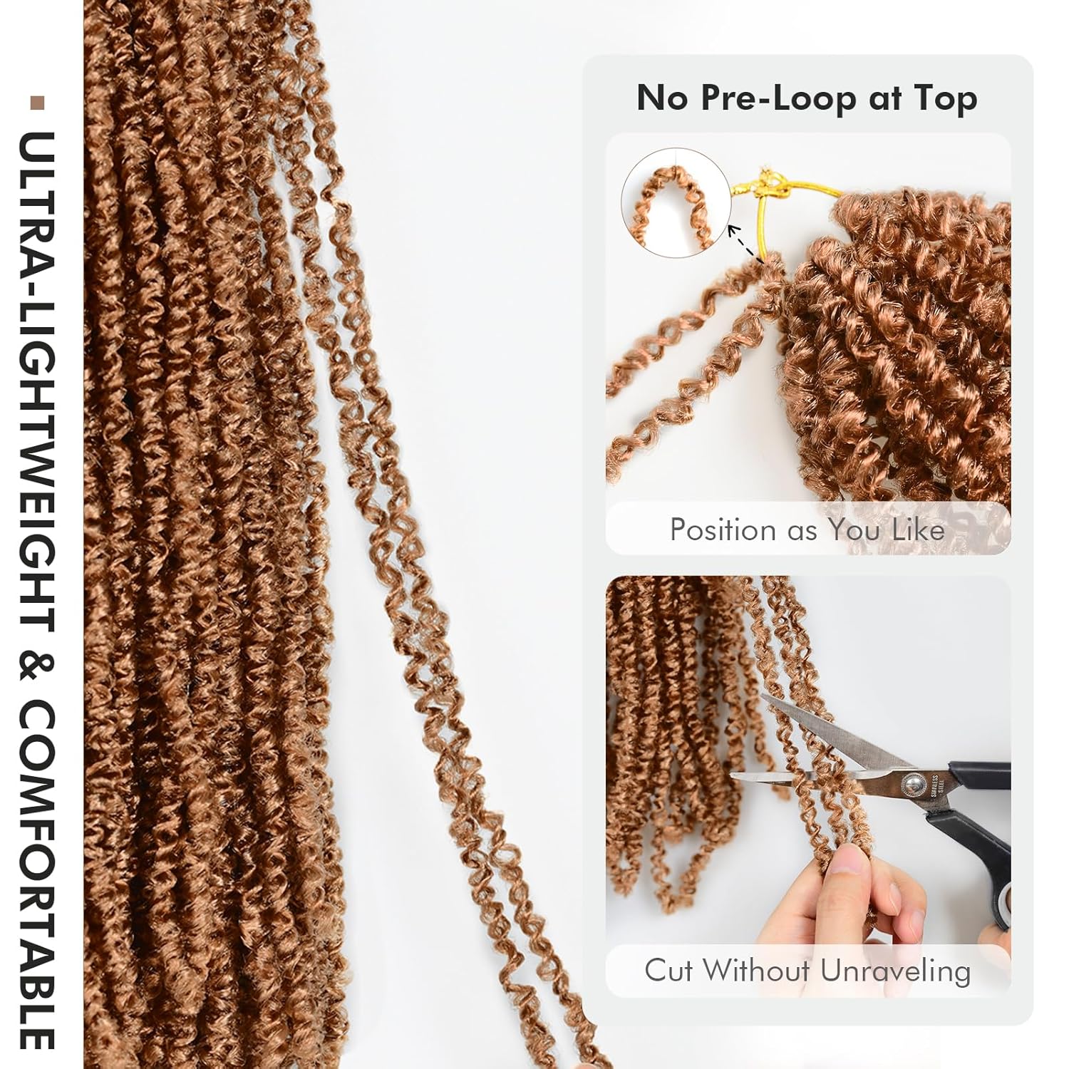 ( US ONLY) FAST SHIPPING MKT 丨ToyoTress Micro Kinky Twist Crochet Hair - 8 Packs (240 Strands) Natural Black Mini Spring Passion Twist Crochet Braids Synthetic Braiding Hair Extensions