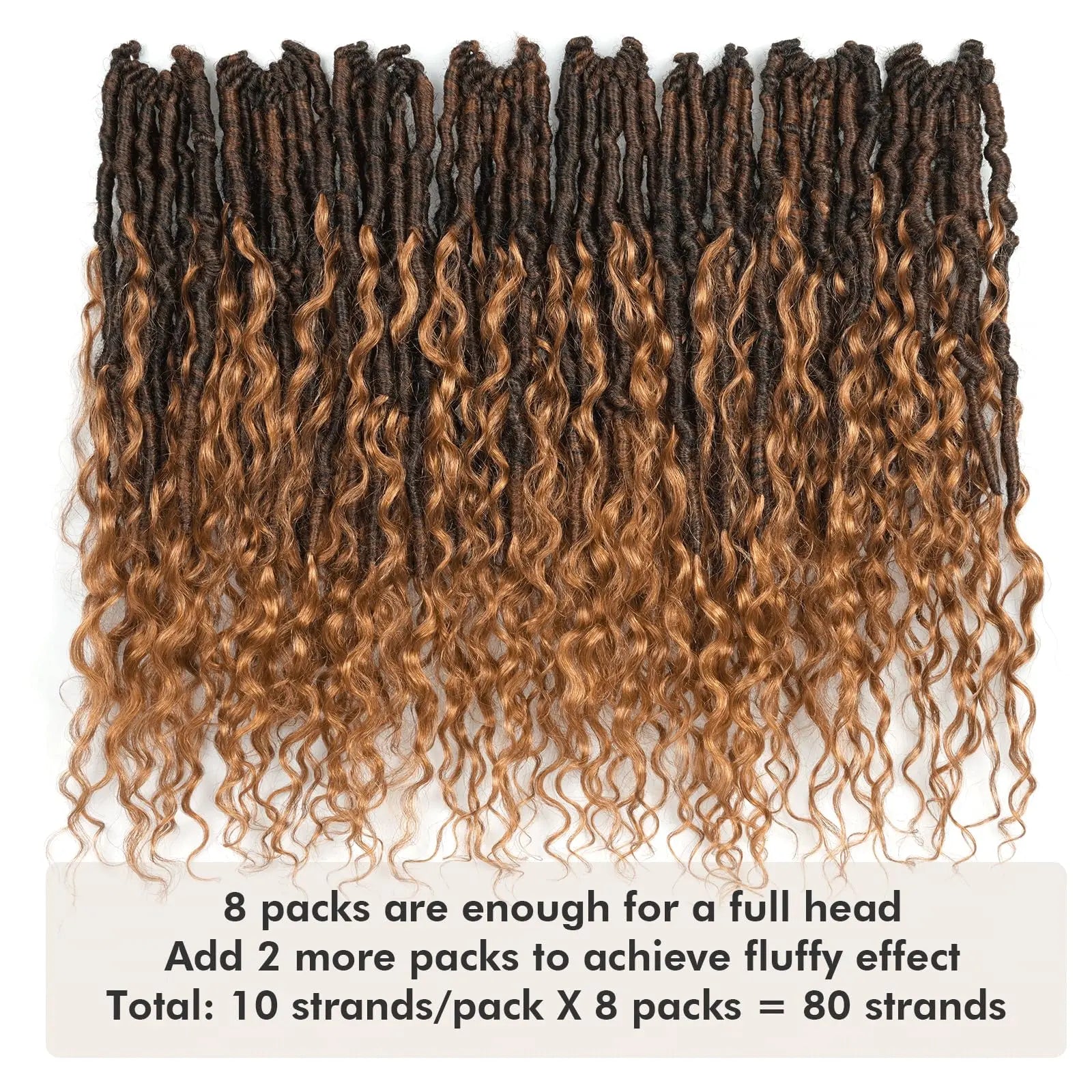 ( US ONLY) FAST SHIPPING PHLocs | Toyotress® Updated Boho Locs With Human Hair Curls Pre Looped Goddess Boho Dreadlocks Curly Ends Hair Extensions Toyotress