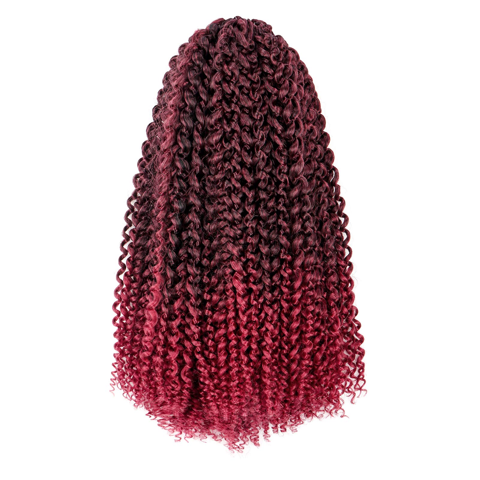 TOYOTRESS Water Wave Passion Twist Hair - Ombre Orange Water Wave Crochet Braids Synthetic Braiding Hair Extensions