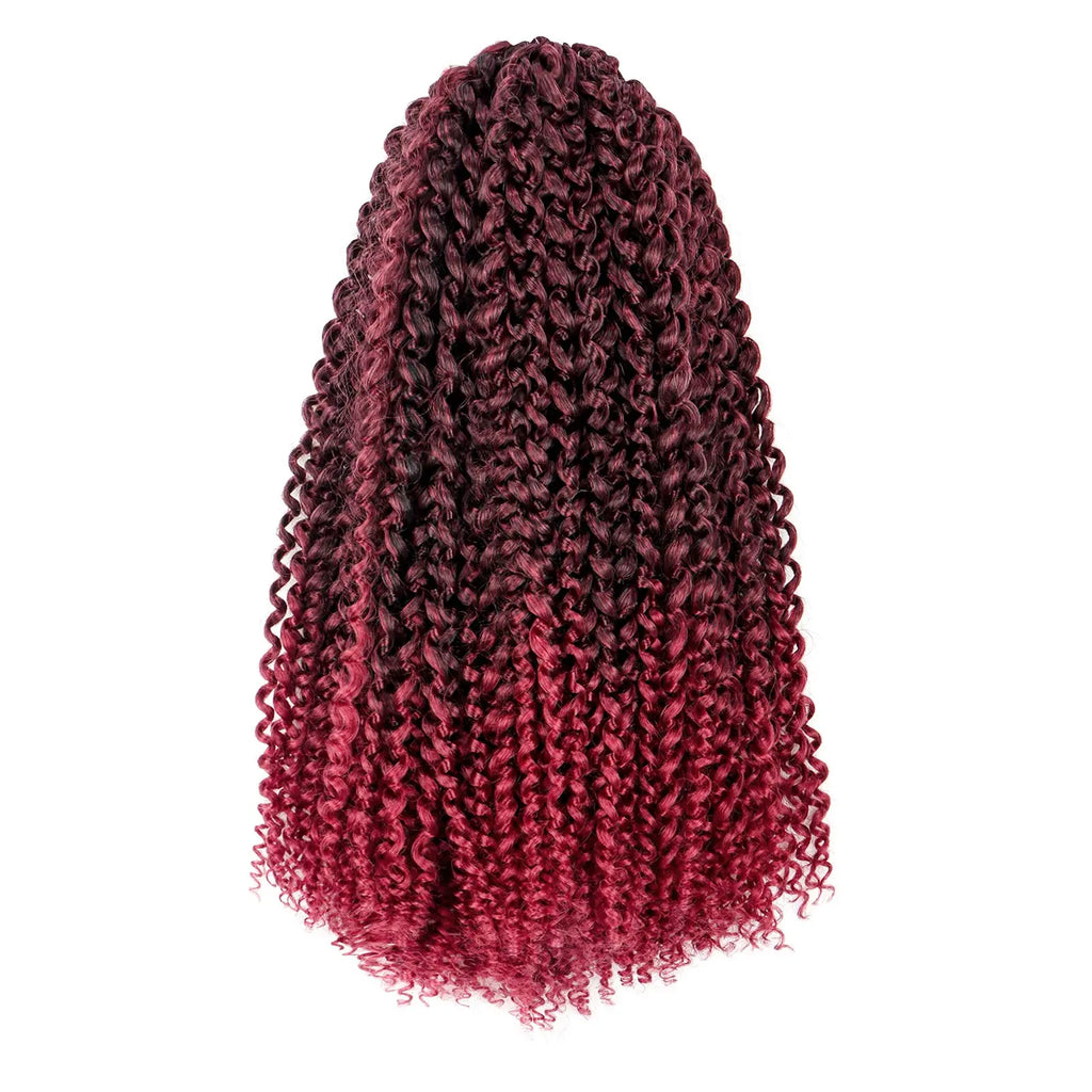 Clearance | TOYOTRESS Water Wave Passion Twist Hair 6/7 Packs - Ombre Orange Water Wave Crochet Braids Synthetic Braiding Hair Extensions Toyotress