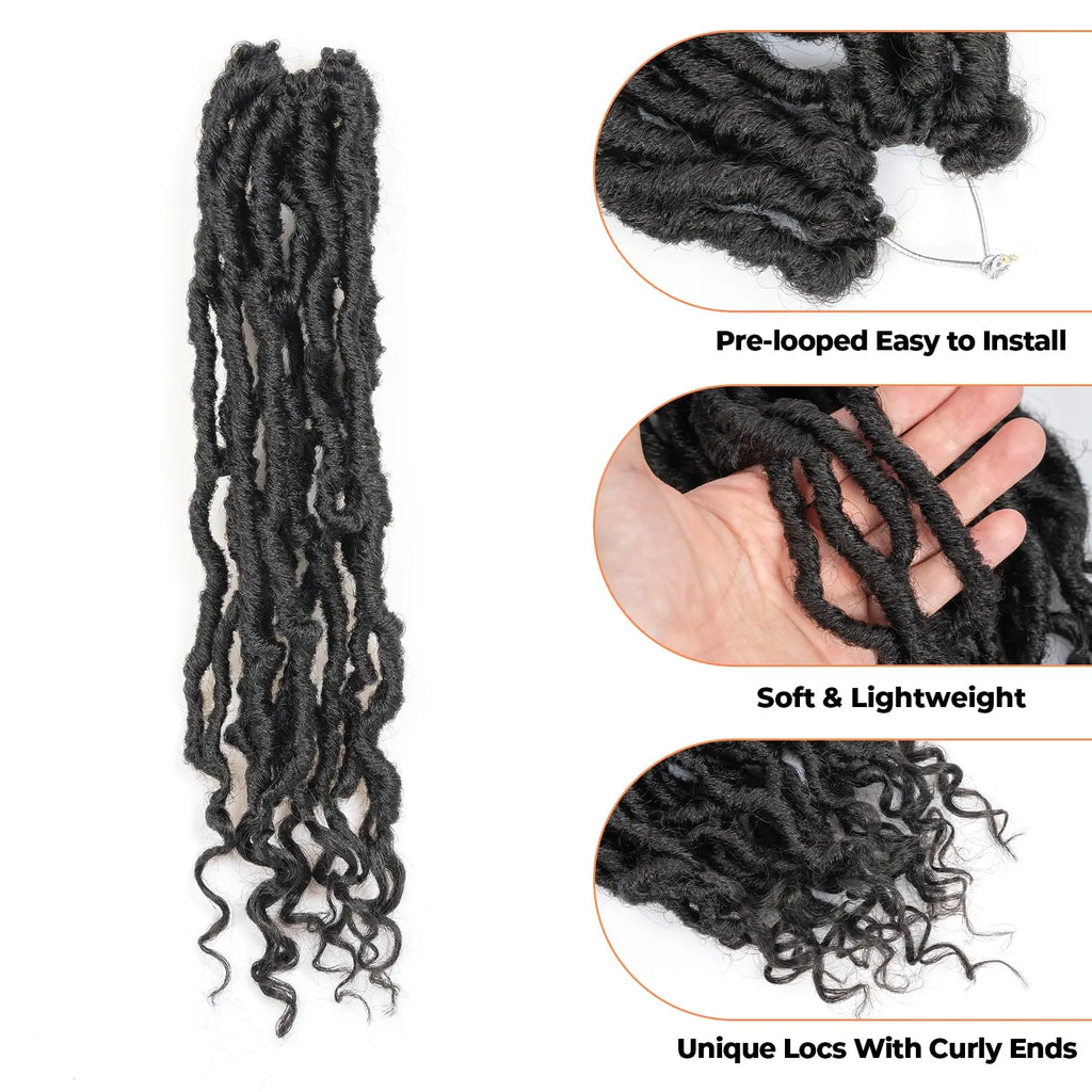 ( US ONLY) FAST SHIPPING PL | Toyotress® Passion Faux Locs Crochet Hair Pre-Looped Curly Faux Locs Hair Extensions Toyotress