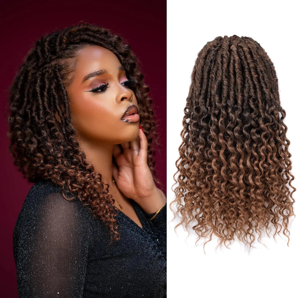 ( US ONLY) FAST SHIPPING DTL | Toyotress® Unique Deep Wave Locs Crochet French Locs With Long Curly Ends Crochet Hair Pre Looped Deep Wave Locs Braiding Hair For Women Toyotress