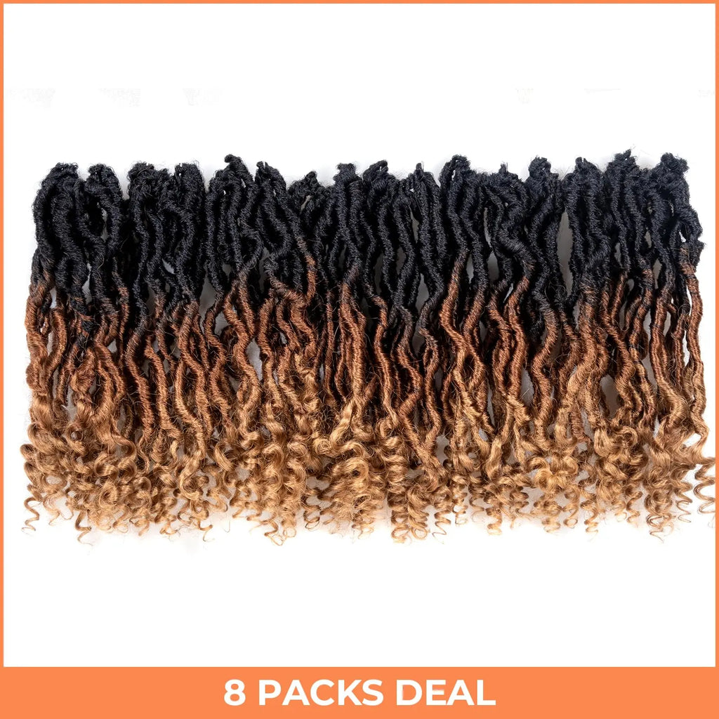 ( US ONLY) FAST SHIPPING PL | Toyotress® Passion Faux Locs Crochet Hair Pre-Looped Curly Faux Locs Hair Extensions Toyotress