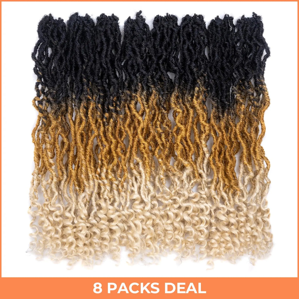 ( US ONLY) FAST SHIPPING PL | Toyotress® Passion Faux Locs Crochet Hair Pre-Looped Curly Faux Locs Hair Extensions Toyotress