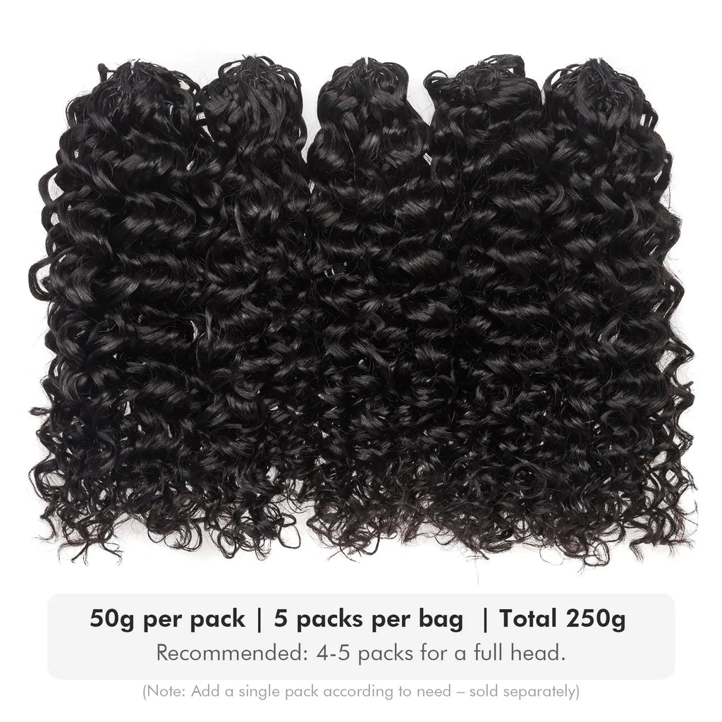 ( US ONLY) FAST SHIPPING丨ToyoTress Human Crochet Hair Kinky Curly - Feather-Line Invisible Knotless Crochet Human Hair For Black Women Brown Highlight Braiding Hair Toyotress