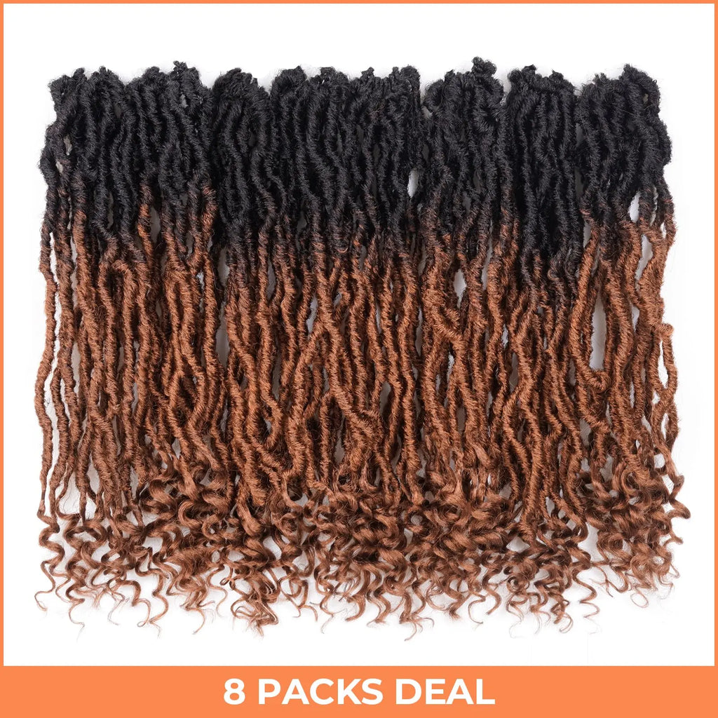 ( US ONLY) FAST SHIPPING PL | Toyotress® Passion Faux Locs Crochet Hair Pre-Looped Curly Faux Locs Hair Extensions Toyotress