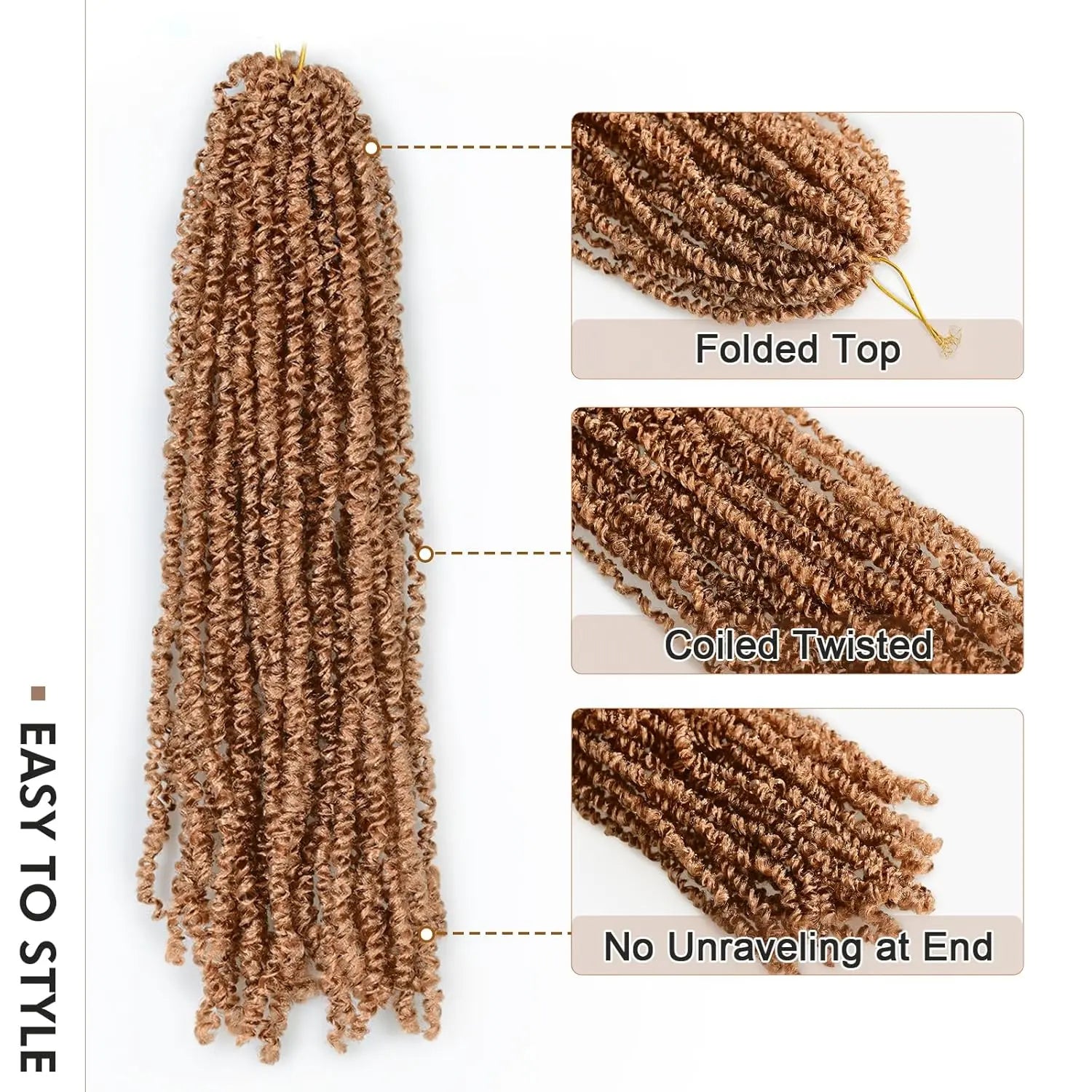 ( US ONLY) FAST SHIPPING丨ToyoTress® Micro Kinky Twist Crochet Hair - 8 Packs (240 Strands) Natural Black Mini Spring Passion Twist Crochet Braids Synthetic Braiding Hair Extensions Toyotress